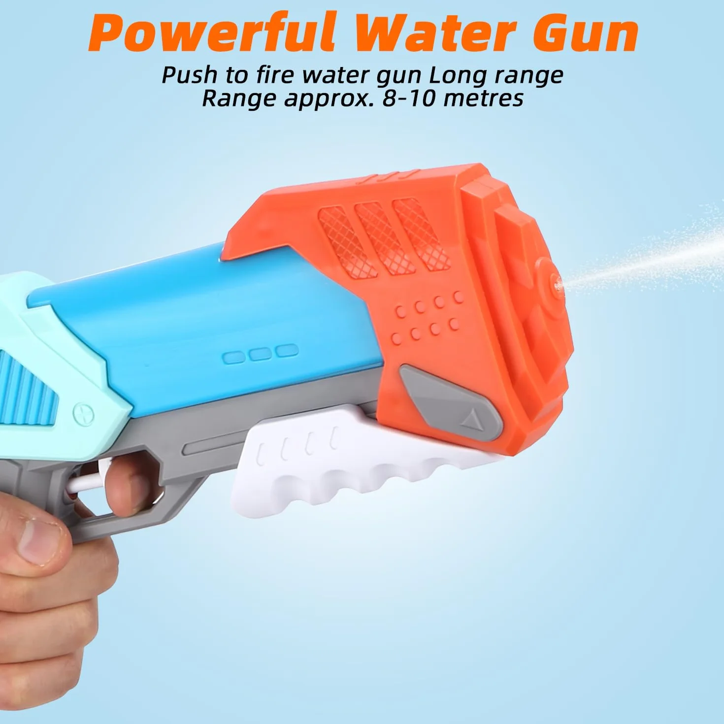 Cotepi Pistolet na wodę dla dzieci, zestaw 3 pistoletów na wodę, pistolet natryskowy, zasięg 10-11 m, pojemność 800 ml, zabawka, plaża na świeżym powietrzu, dla dzieci i dorosłych, na plażę