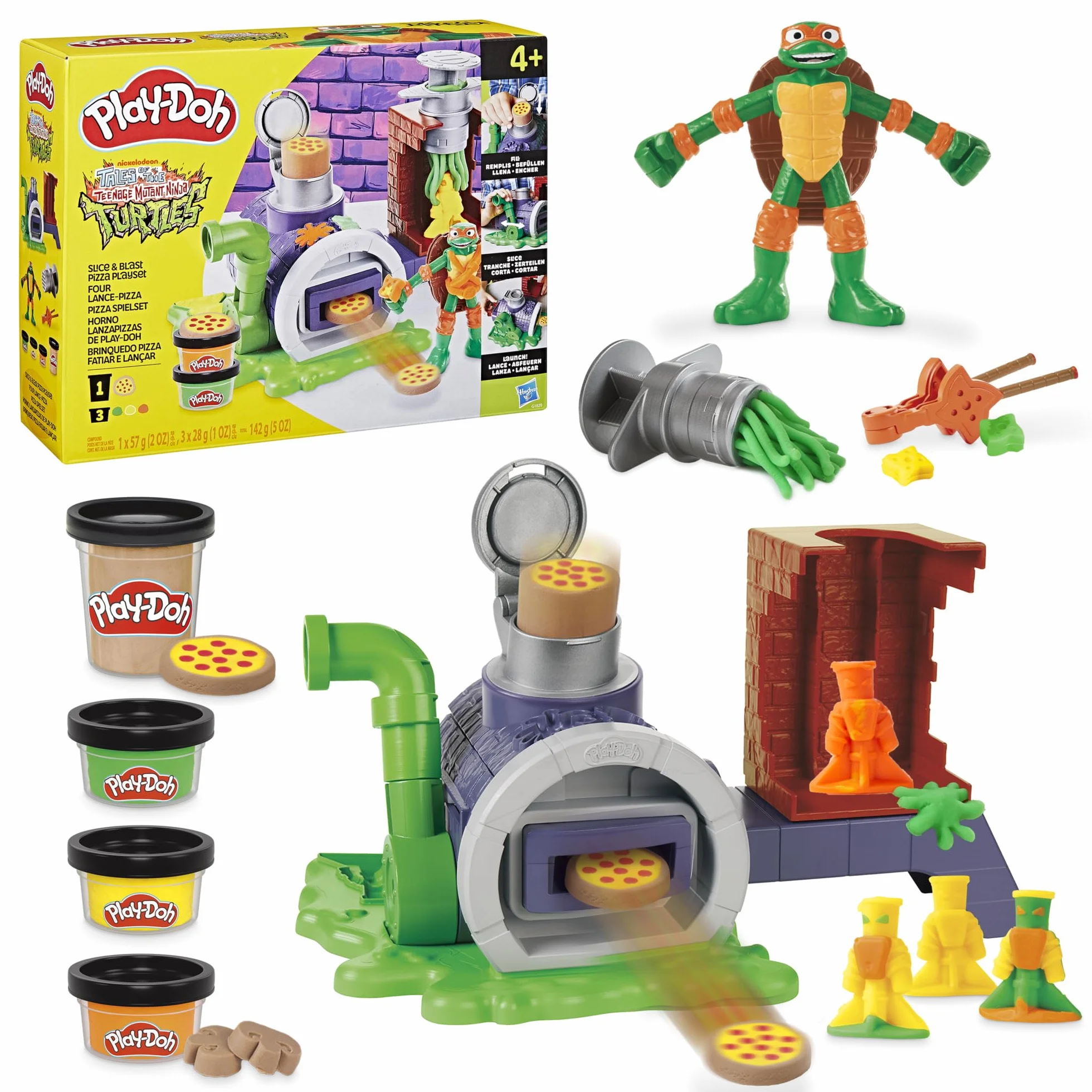 Zestaw do zabawy Play-Doh Wojownicze Żółwie Ninja Slice & Blast Pizza