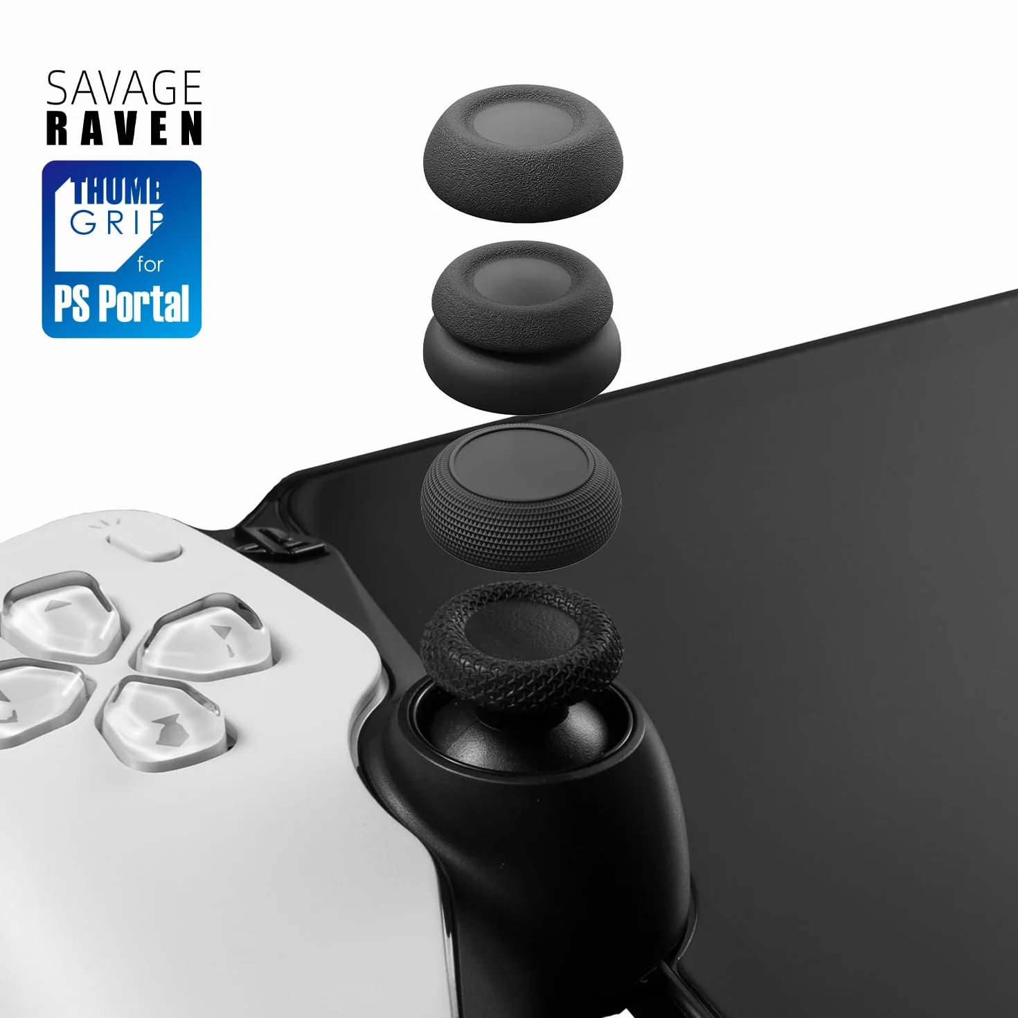 Savage Raven by Skull & Co. Skin, CQC i FPS zestaw uchwytów kciuka, nasadka joysticka, nasadka drążka analogowego do PlayStation Portal - galaktyczny fiolet, 3 pary (6 szt.)