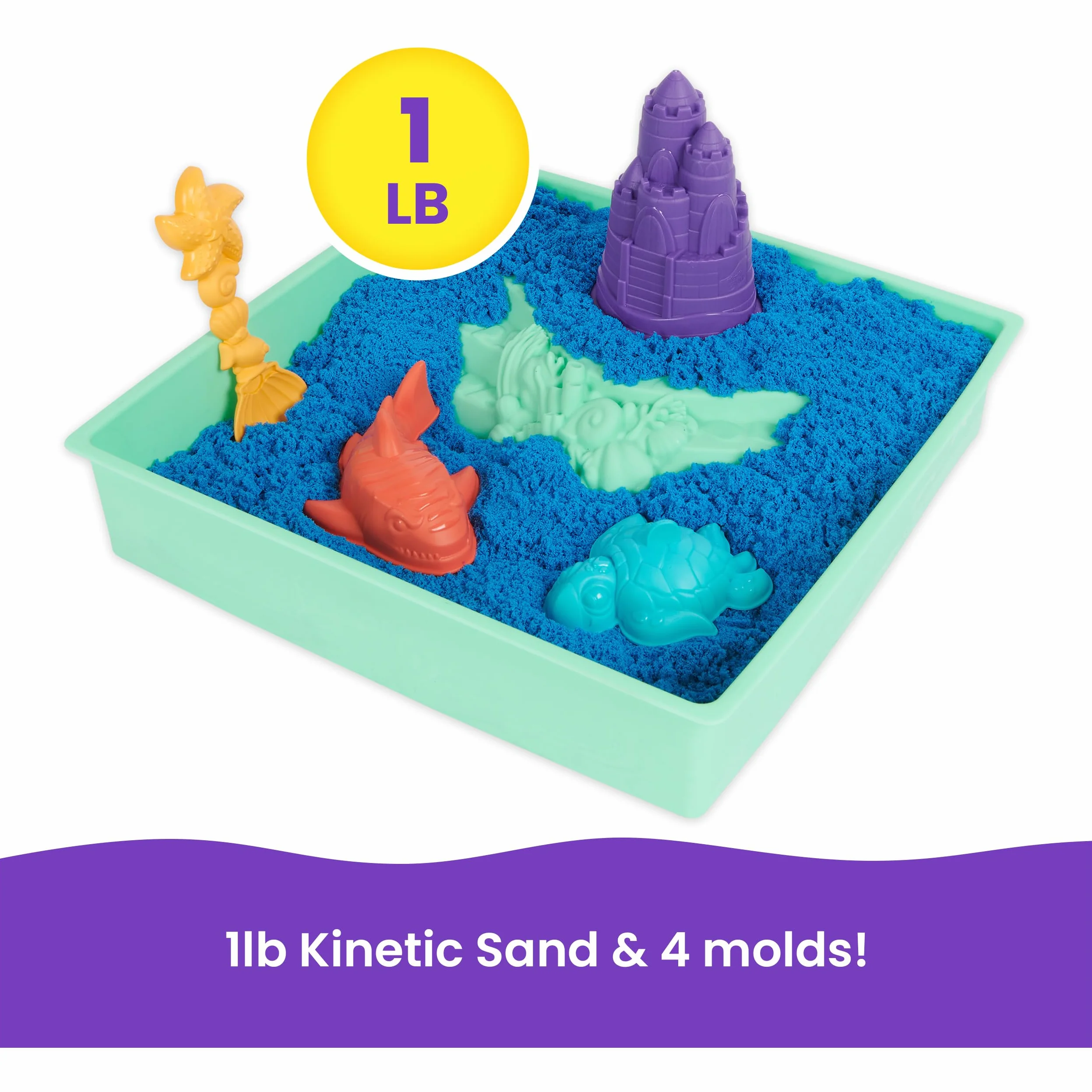 Kinetic Sand - Zestaw piaskownica. Niebieski piasek do zabawy
