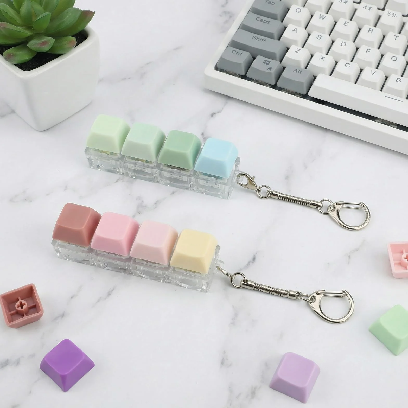 Fidget Toys klawiatura antystresowa dla dorosłych z 8 nakładkami