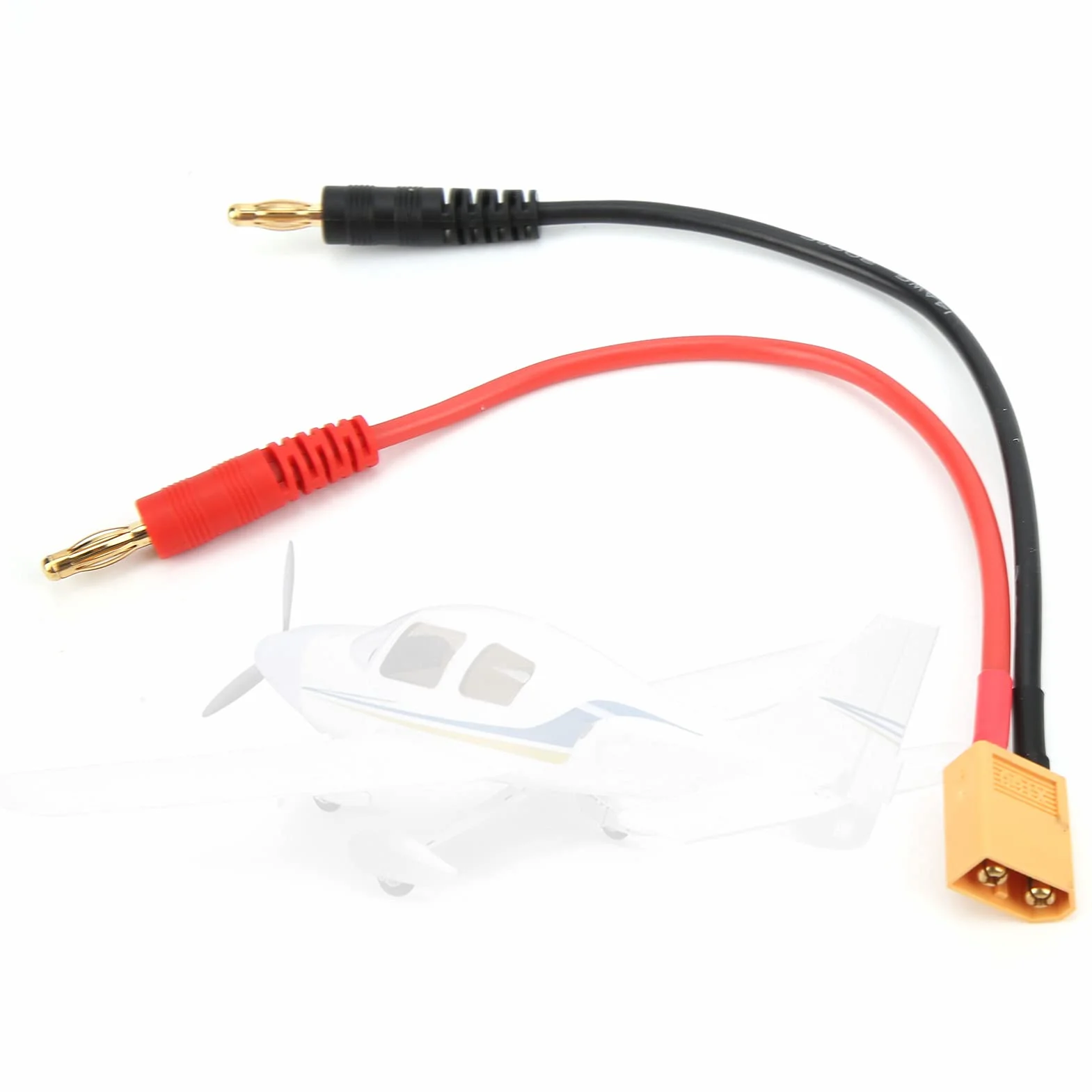 Kabel do ładowarki RC Lipo XT60 4mm Wtyk Bananowy 14AWG Silikonowy