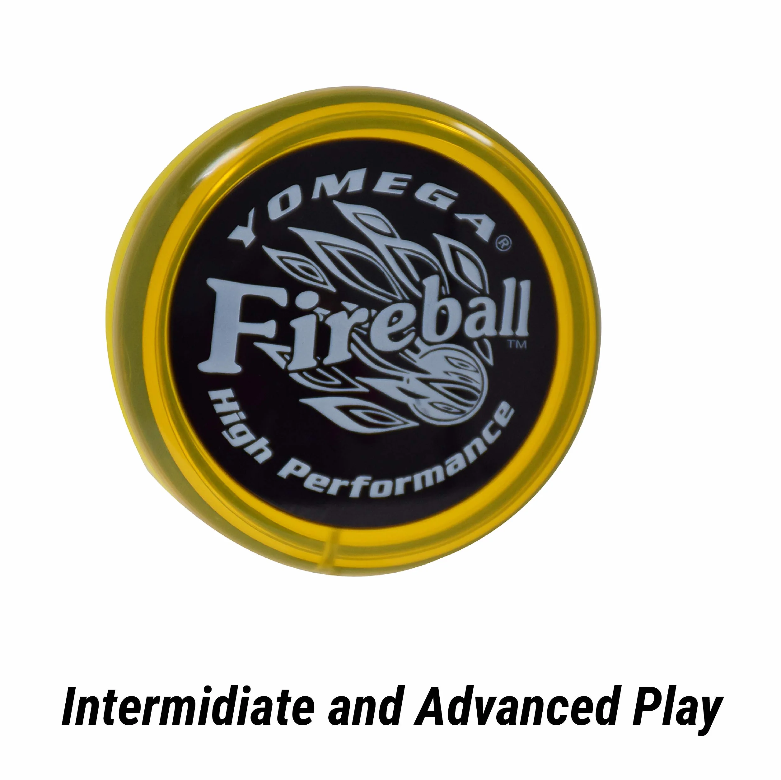 Yomega Fireball YoYo – wydajny, reagujący Transaxley Yoyo, idealny do sztuczek strunowych dla zaawansowanych graczy, takich jak profesjonaliści + 2 struny Jo-Joo (żółty)