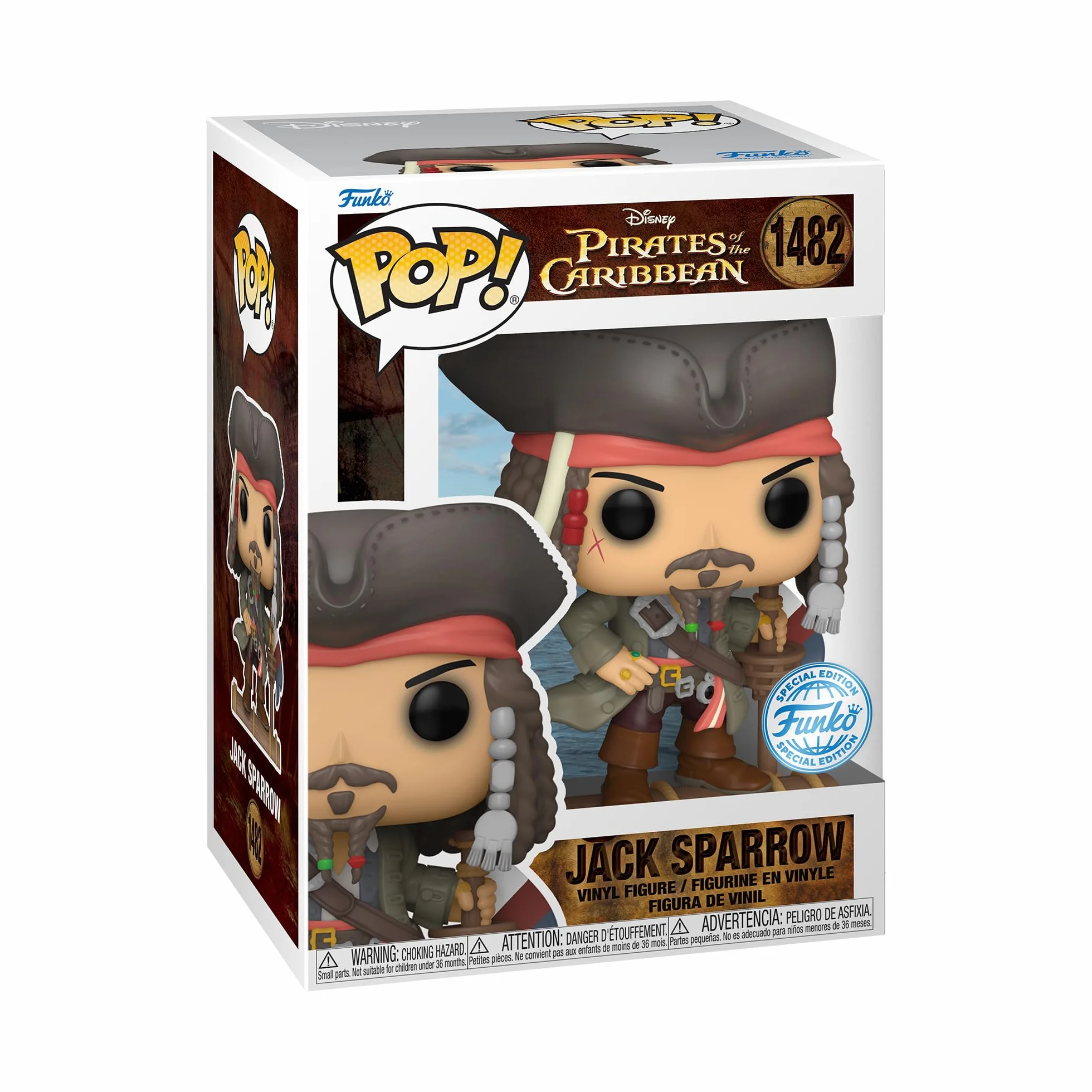 Funko POP! Movies: PotC - Kapitan Jack Sparrow Sparrow - (otwarcie) - Piraci z Karaibów - kolekcjonerska figurka winylowa - pomysł na prezent - oficjalny towar - zabawki dla dzieci i dorosłych