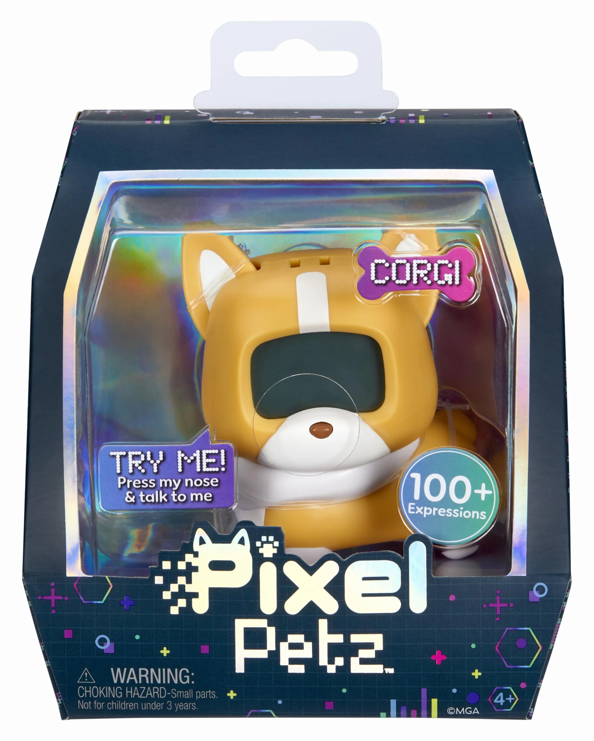 MGA Entertainment Pixel Petz - Corgi - Interaktywny Cyfrowy Piesek - Odpowiedni dla Dzieci w Wieku 4+