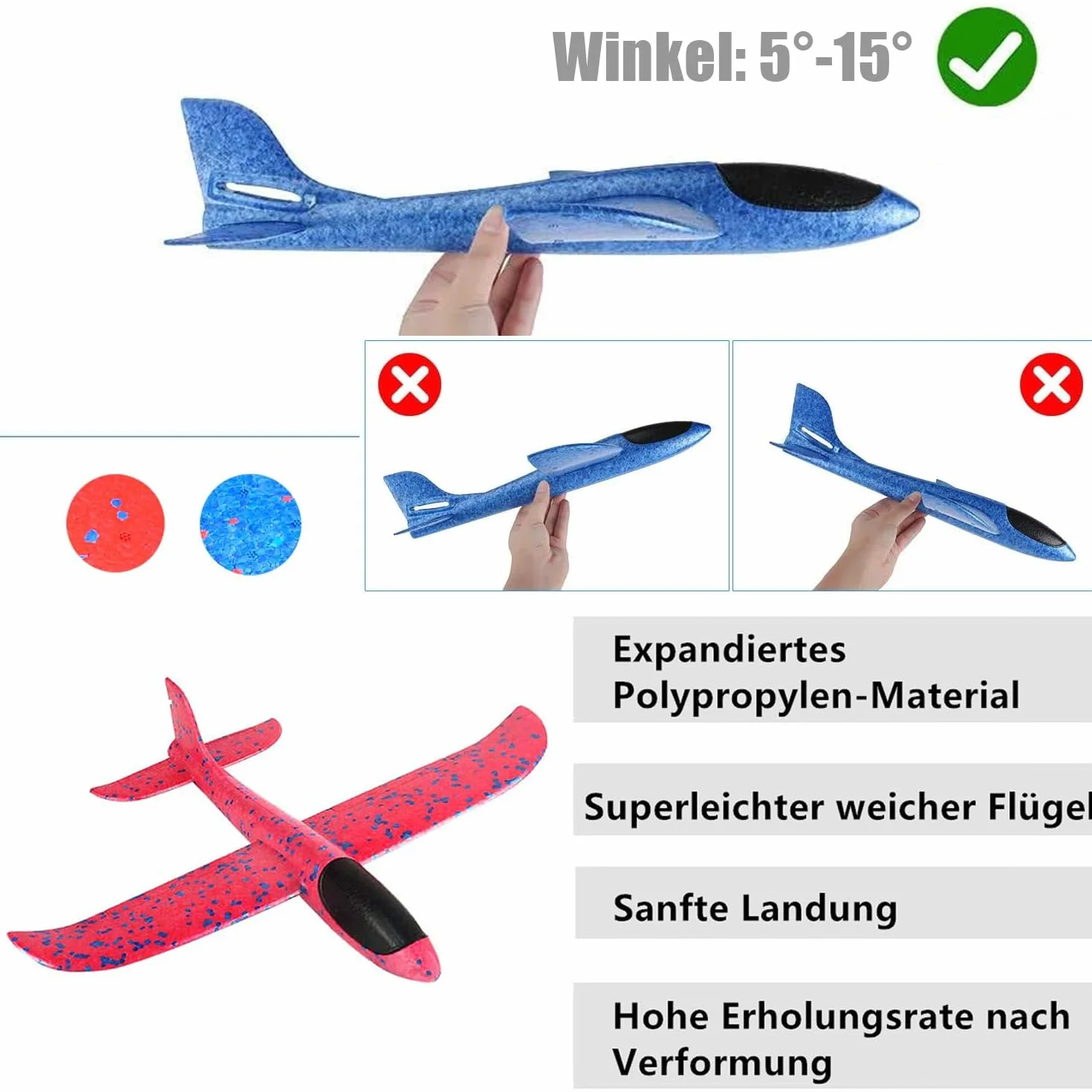 Styropianowy samolot 37 cm