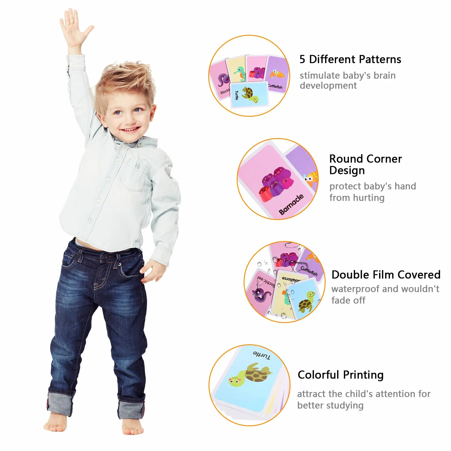 180 sztuk kart edukacyjnych dla dzieci – Daily Necessities, Traffic, Ocean Fishs, Professions, Vegetable, karty zwierząt Montessori gra edukacyjna, angielskie karty fotograficzne, słownictwo, karty