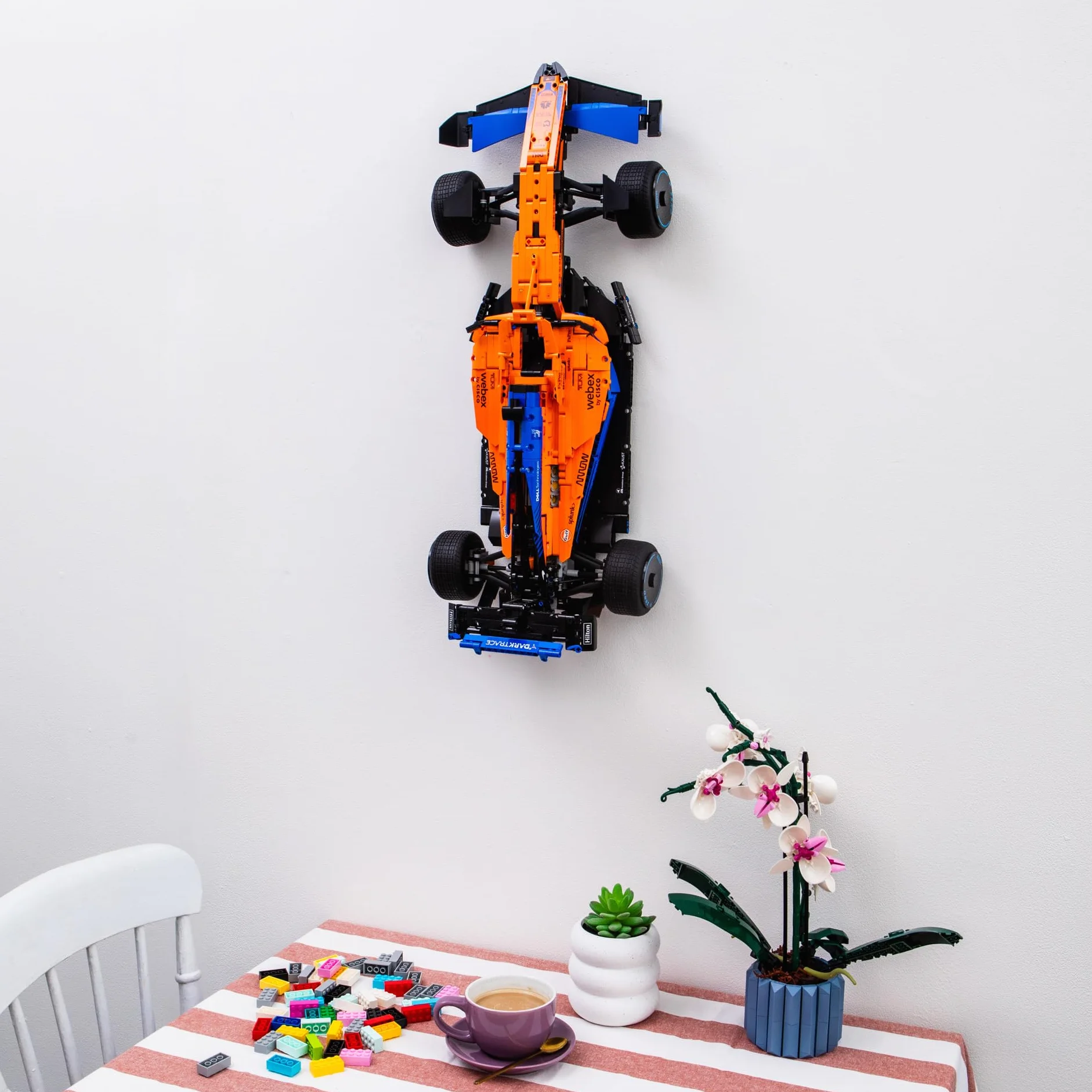 Hak ścienny do Lego 42141 Technic McLaren Formula 1 2022 Replika zestawu do budowy modelu samochodu wyścigowego - F1 Motor Sport zestaw