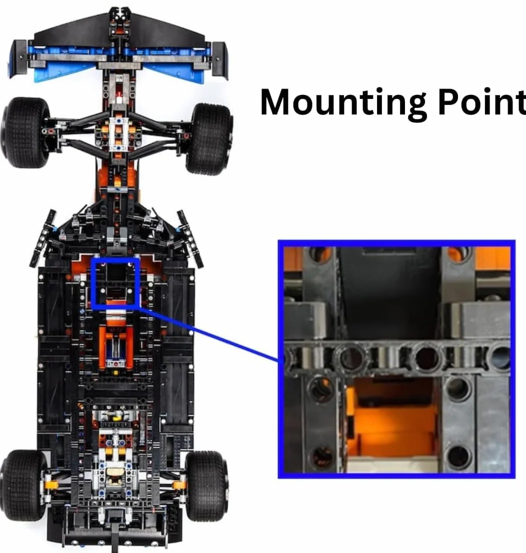 Hak ścienny do Lego 42141 Technic McLaren Formula 1 2022 Replika zestawu do budowy modelu samochodu wyścigowego - F1 Motor Sport zestaw