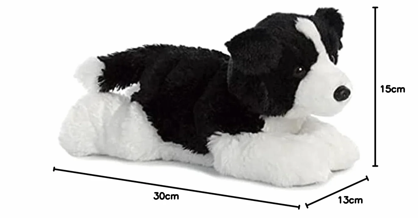 Aurora, 31566, Flopsies Border Collie, 30 cm, miękka zabawka, czarno-biała