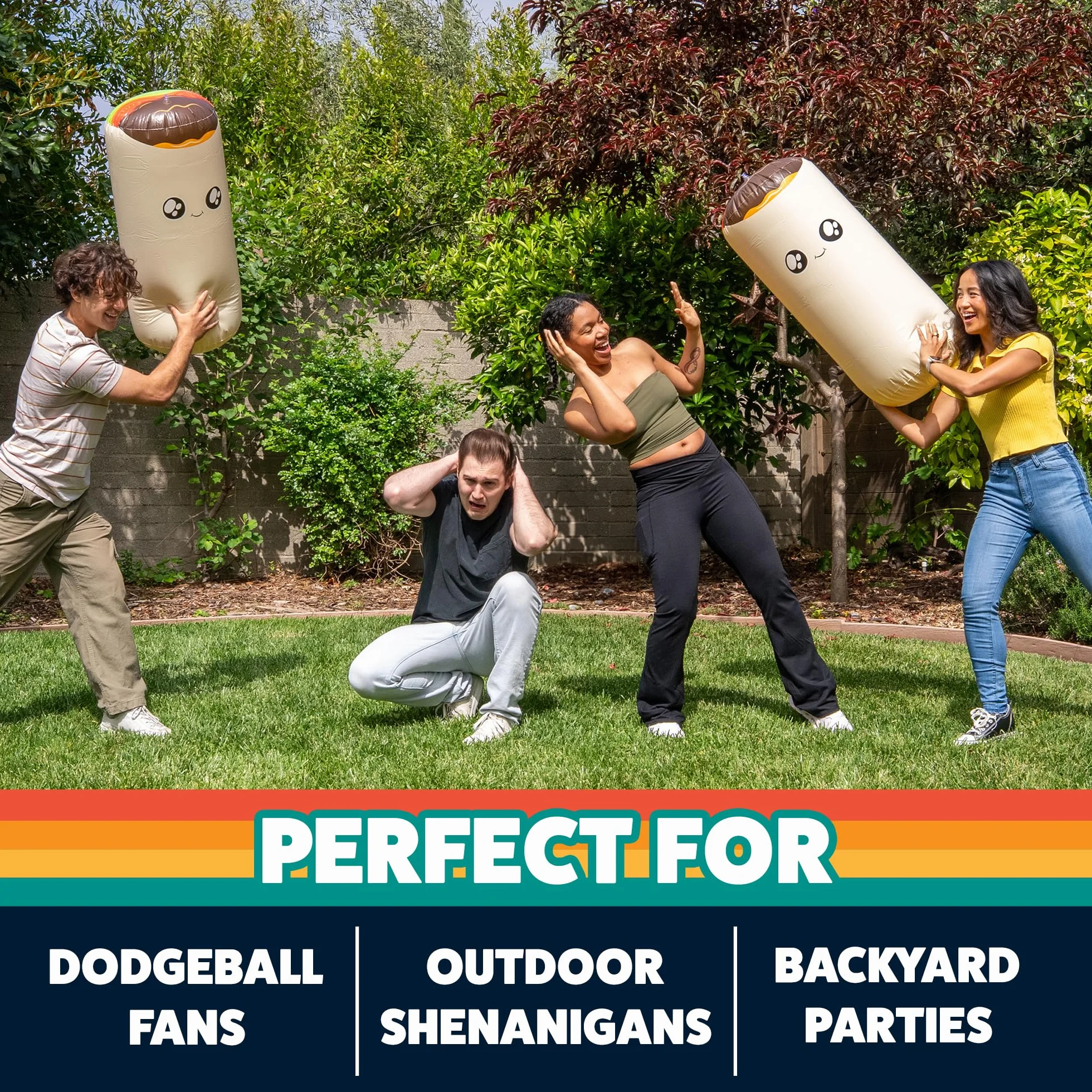 Exploding Kittens - Throw Throw Burrito Extreme Outdoor Edition - Card Games for Adults Teens & Kids - Fun Family Games - A Dodgeball Card Game