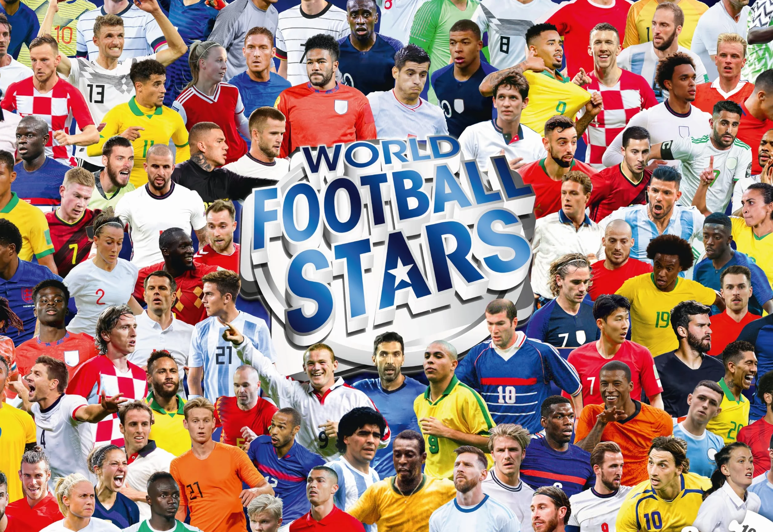 Winning Moves Puzzle World Football Stars 1000 elementów – puzzle piłkarskie, gwiazdy futbolu, wysoka jakość, dla dorosłych i młodzieży