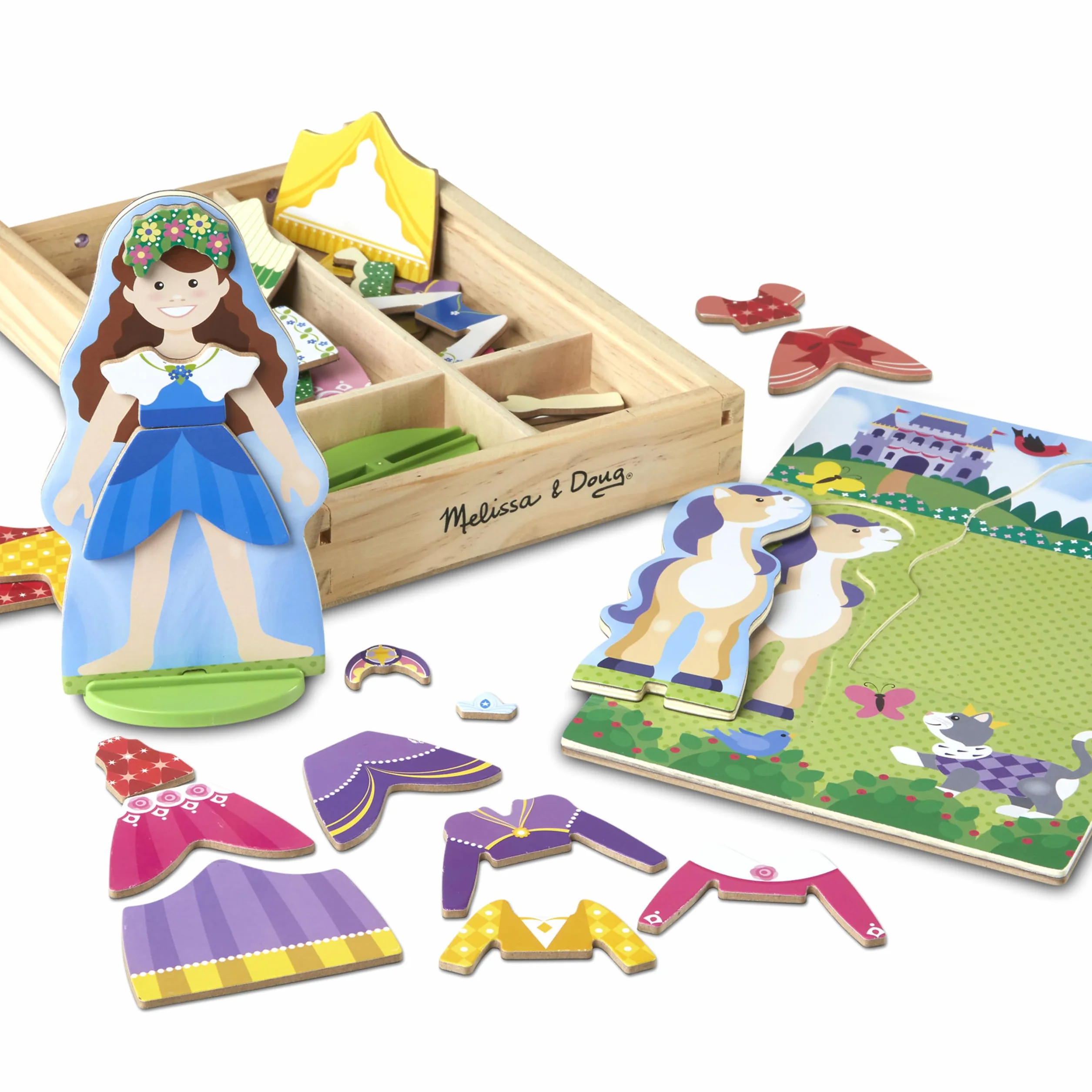 Melissa & Doug Princess Magnetic Dress-Up Play Set, Pretend Play Toy, Cognitive Skills, 3+, Gift for Boy or Girl