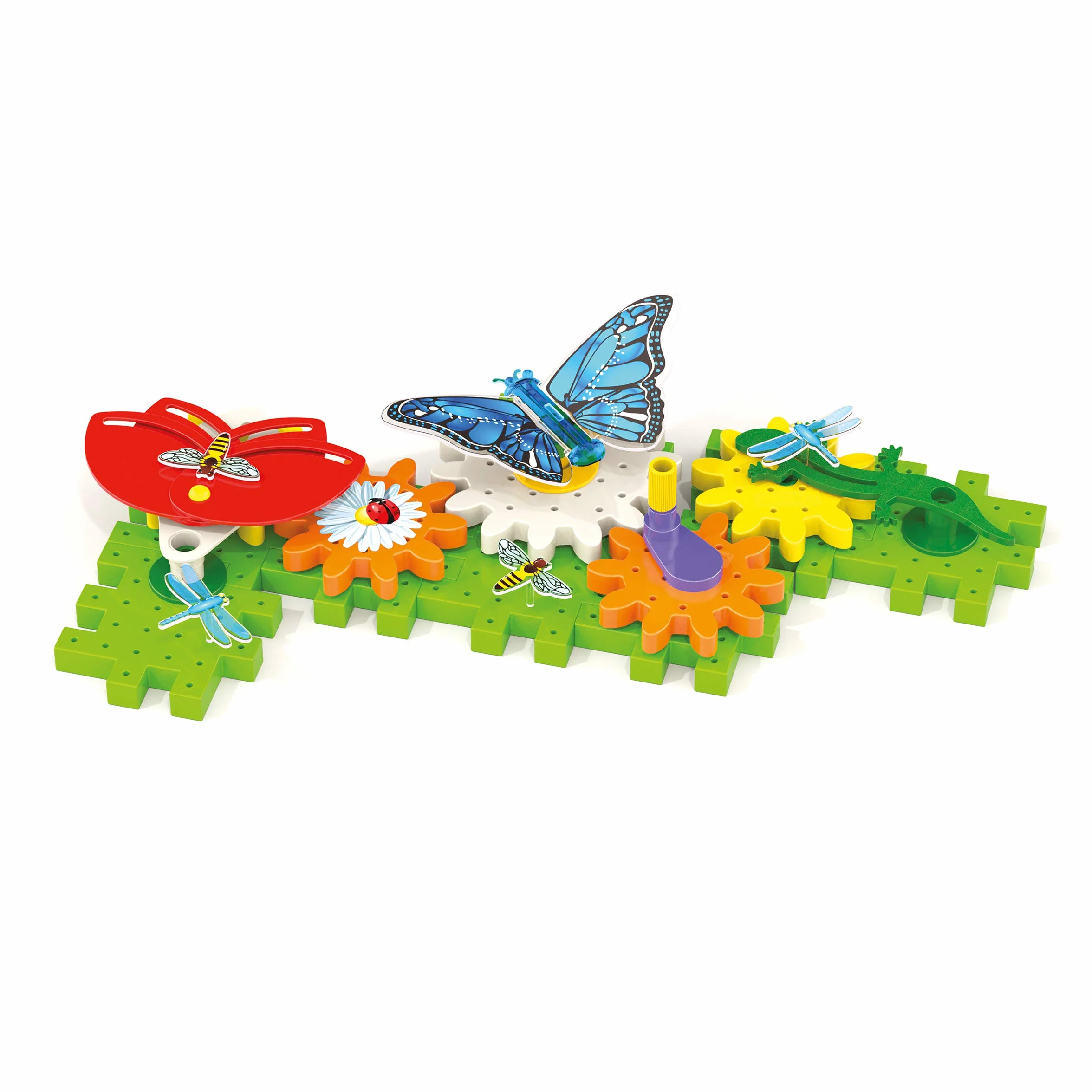 Quercetti 2367 Quercetti-2367 Garden Fun Georello Bugs & Gears-Zabawki budowlane i konstrukcyjne, zestaw kół zębatych