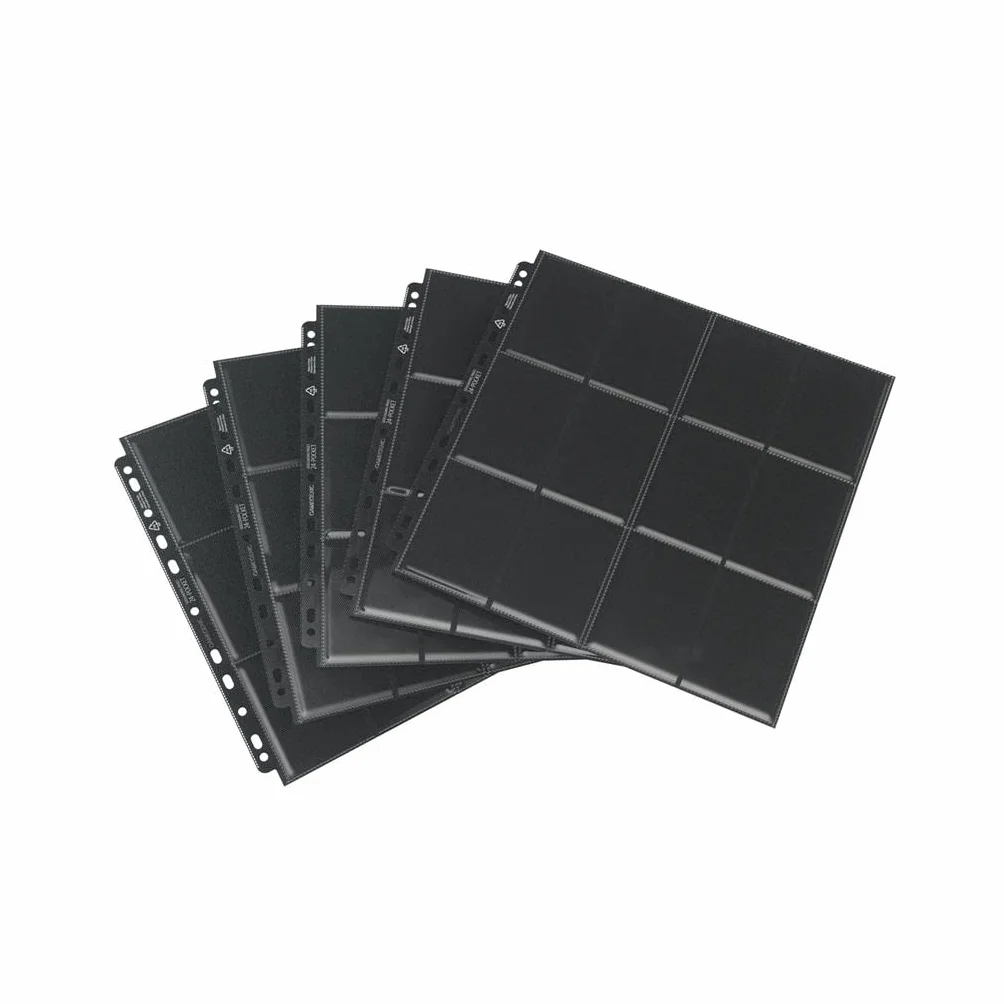 Gamegenic, 24-Pocket Sideloading Pages 10pcs pack Black