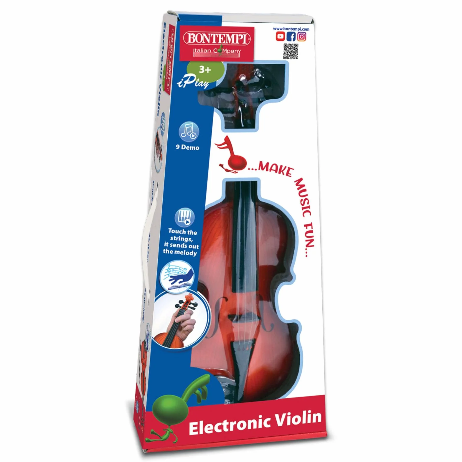 Bontempi | SonicViolin - Elektroniczne skrzypce do wyrażania swojej kreatywnej harmonii, pomarańczowe
