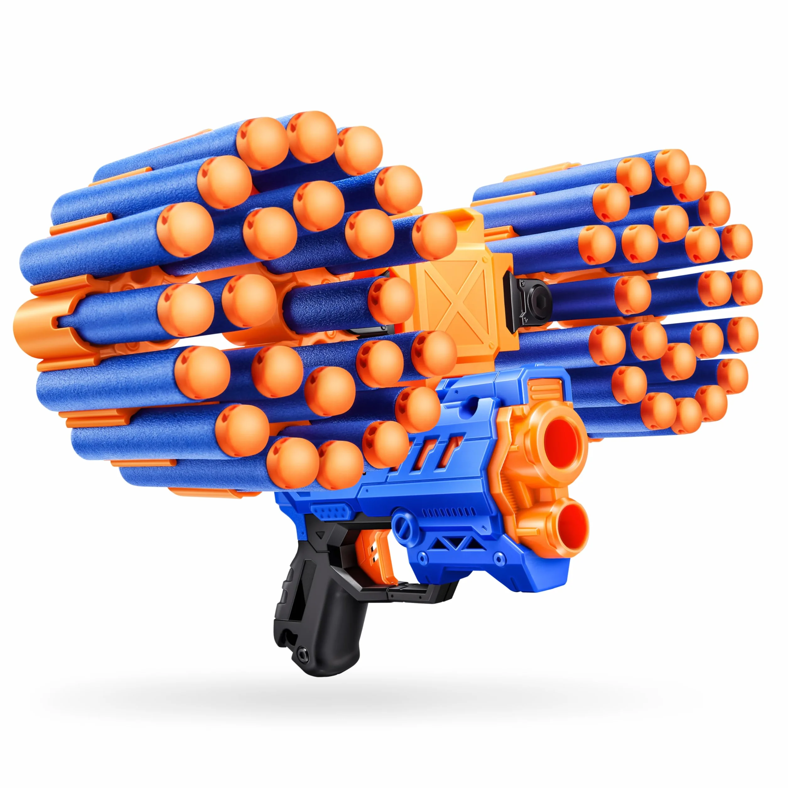 XSHOT Insanity Micro Blaster firmy ZURU z 48 piankowymi rzutkami i kieszonką na rzutki, zabawka outdoorowa dla dzieci, chłopców i dziewcząt w wieku od 8 lat