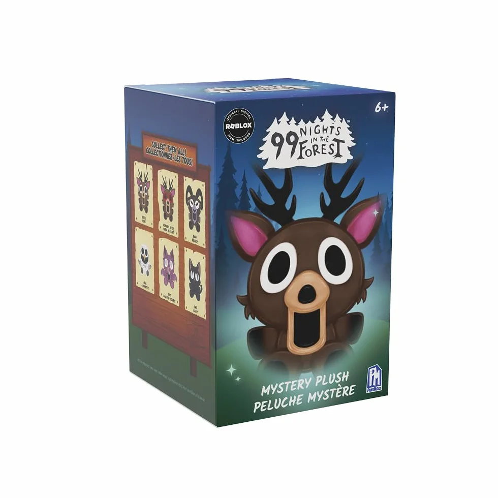 PhatMojo 99 Nights in the Forest Mystery Plush, Miękki Plusz, Kolekcjonerska Seria, z Oficjalnym Kodem Roblox, dla Dzieci 6+