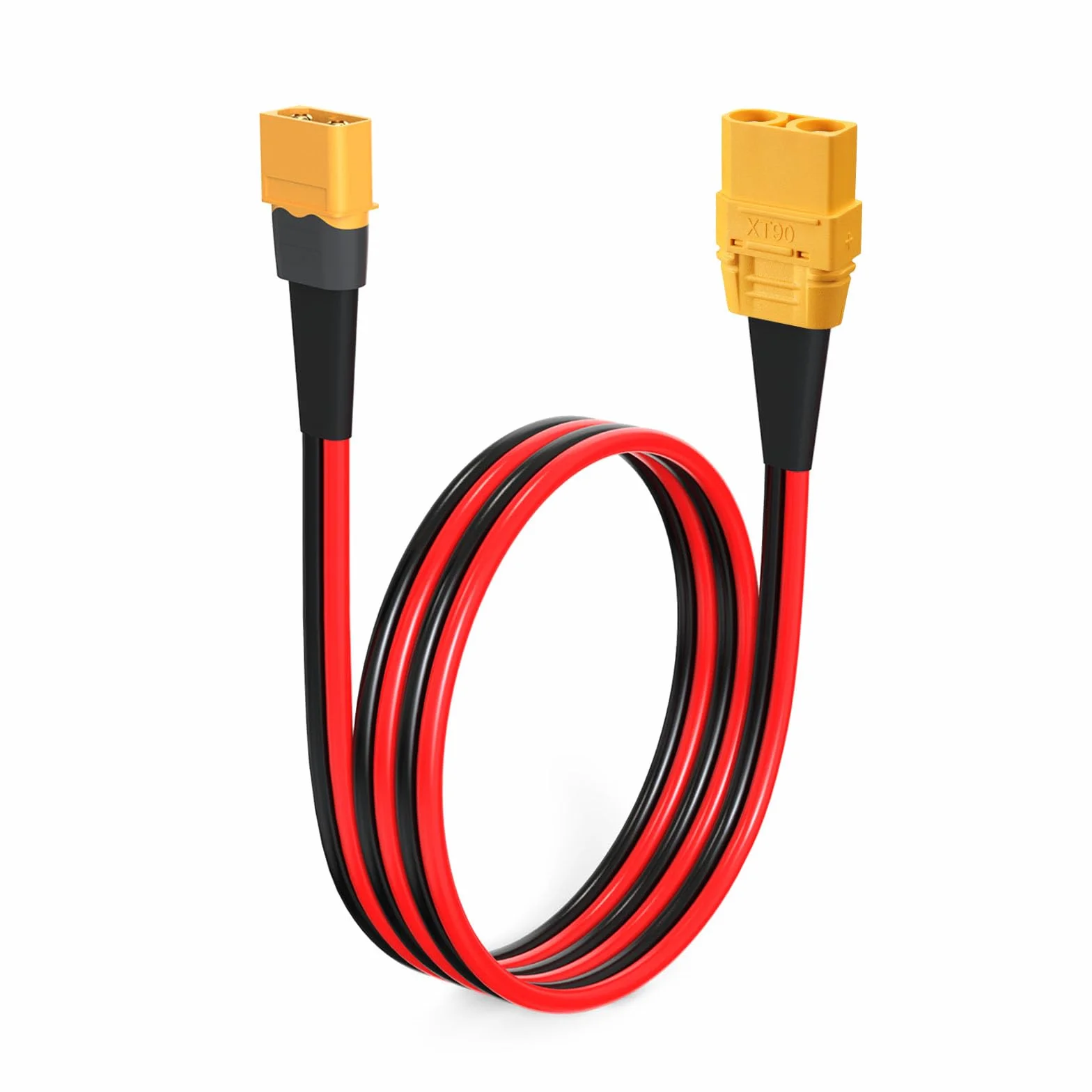 ELFCULB XT60 do XT90 kabel adaptera 10AWG XT60 męski na XT90 żeński kabel złącza do akumulatora RC Lipo dron (2FT)