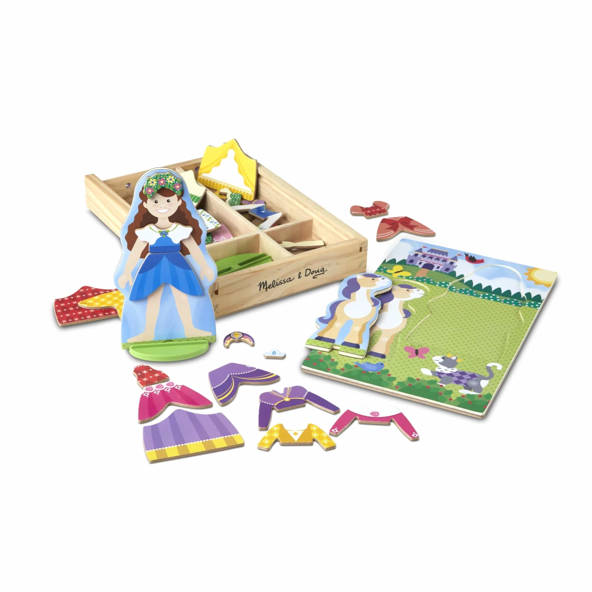 Melissa & Doug Princess Magnetic Dress-Up Play Set, Pretend Play Toy, Cognitive Skills, 3+, Gift for Boy or Girl