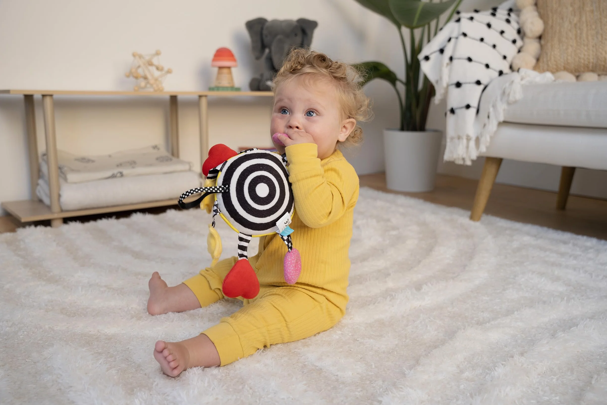 Manhattan Toy Baby Whoozit zabawka do wózka dziecięcego i aktywności w podróży, 15,2 cm