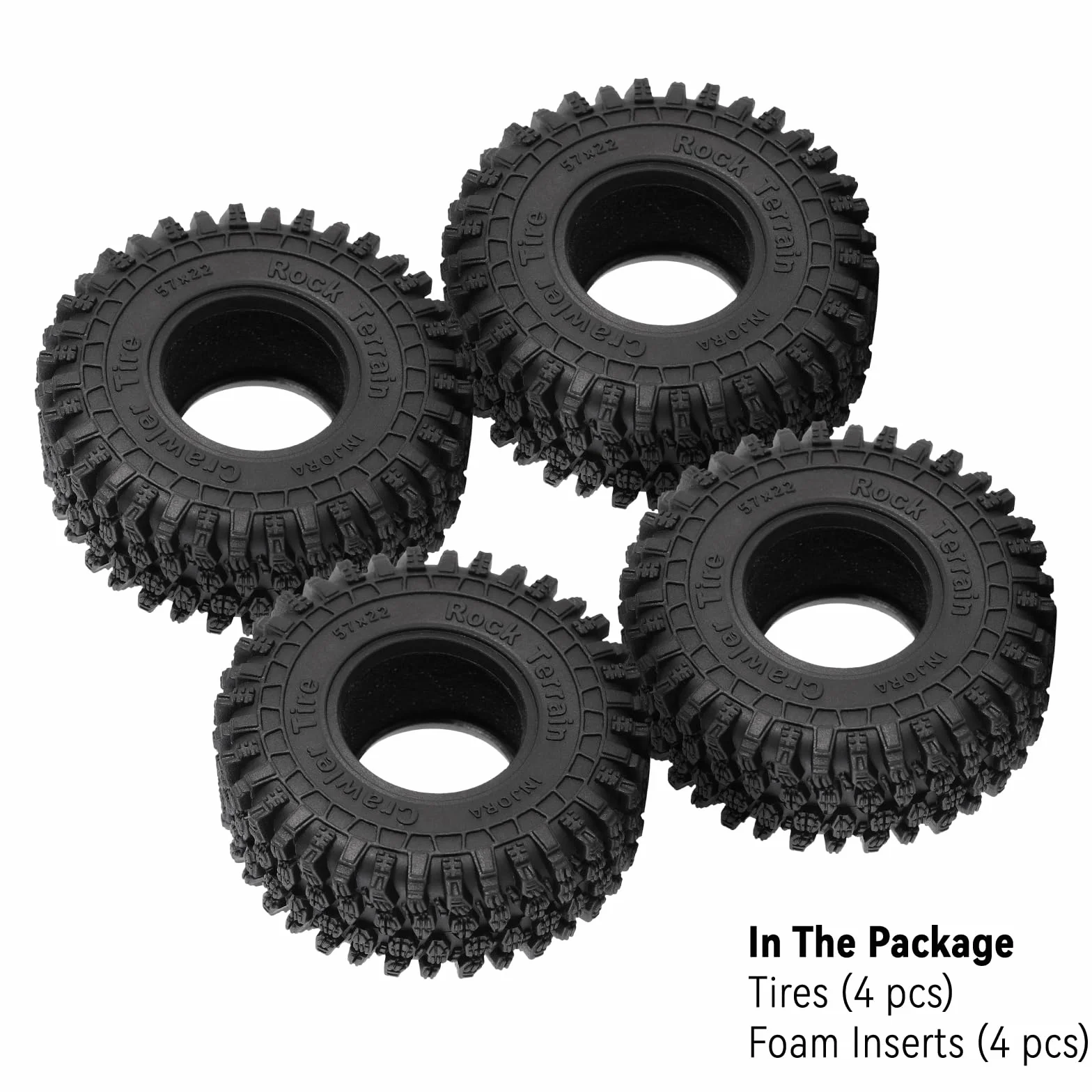 INJORA 1.0 opony-S5 super miękkie lepkie opony gąsienicowe 57 * 22 mm do TRX4M Axial AX24 SCX24 FCX24 Enduro24 Upgrade, T1016