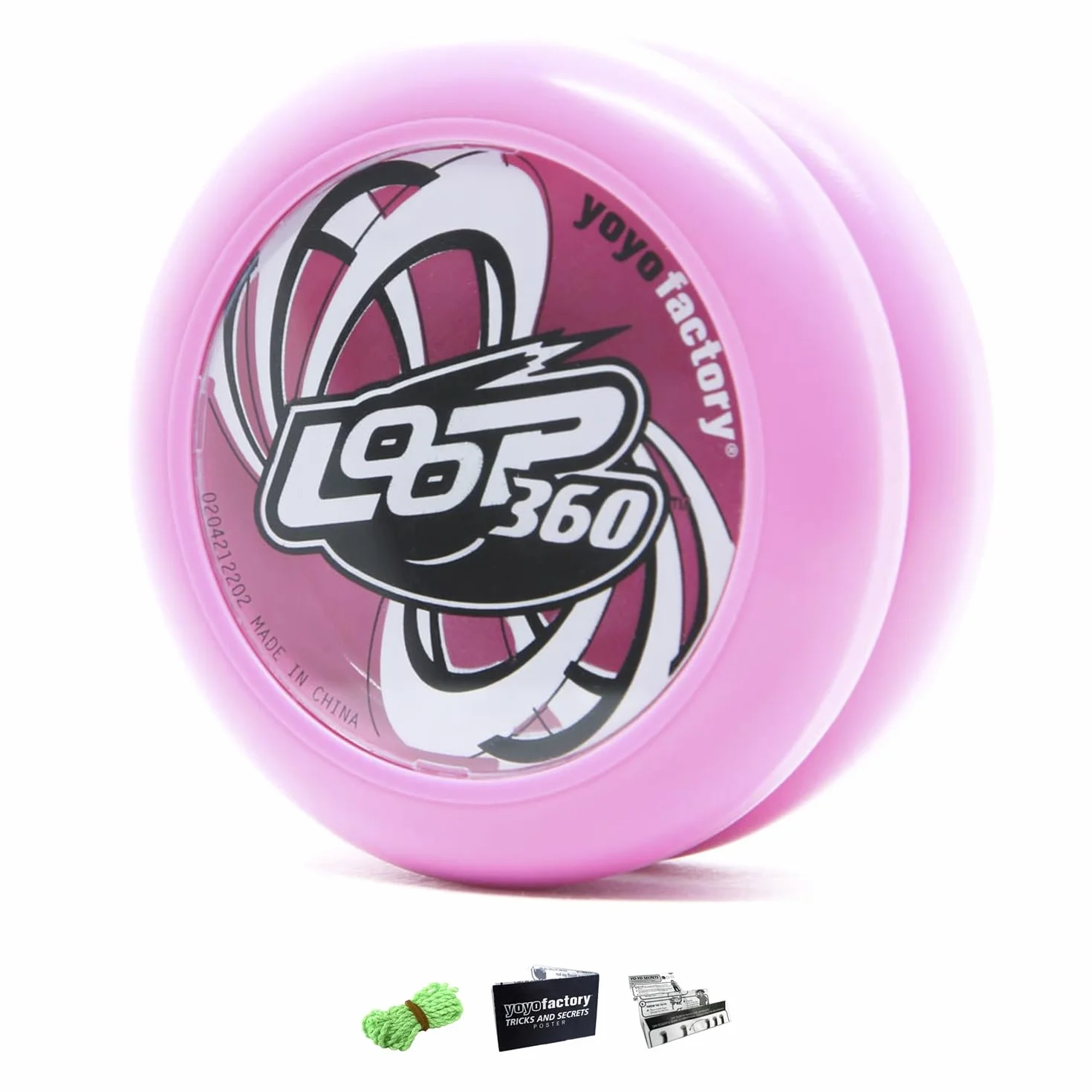YOYO FACTORY LOOP 360 Yo-Yo z łożyskiem kulkowym i sznurkiem - różowe