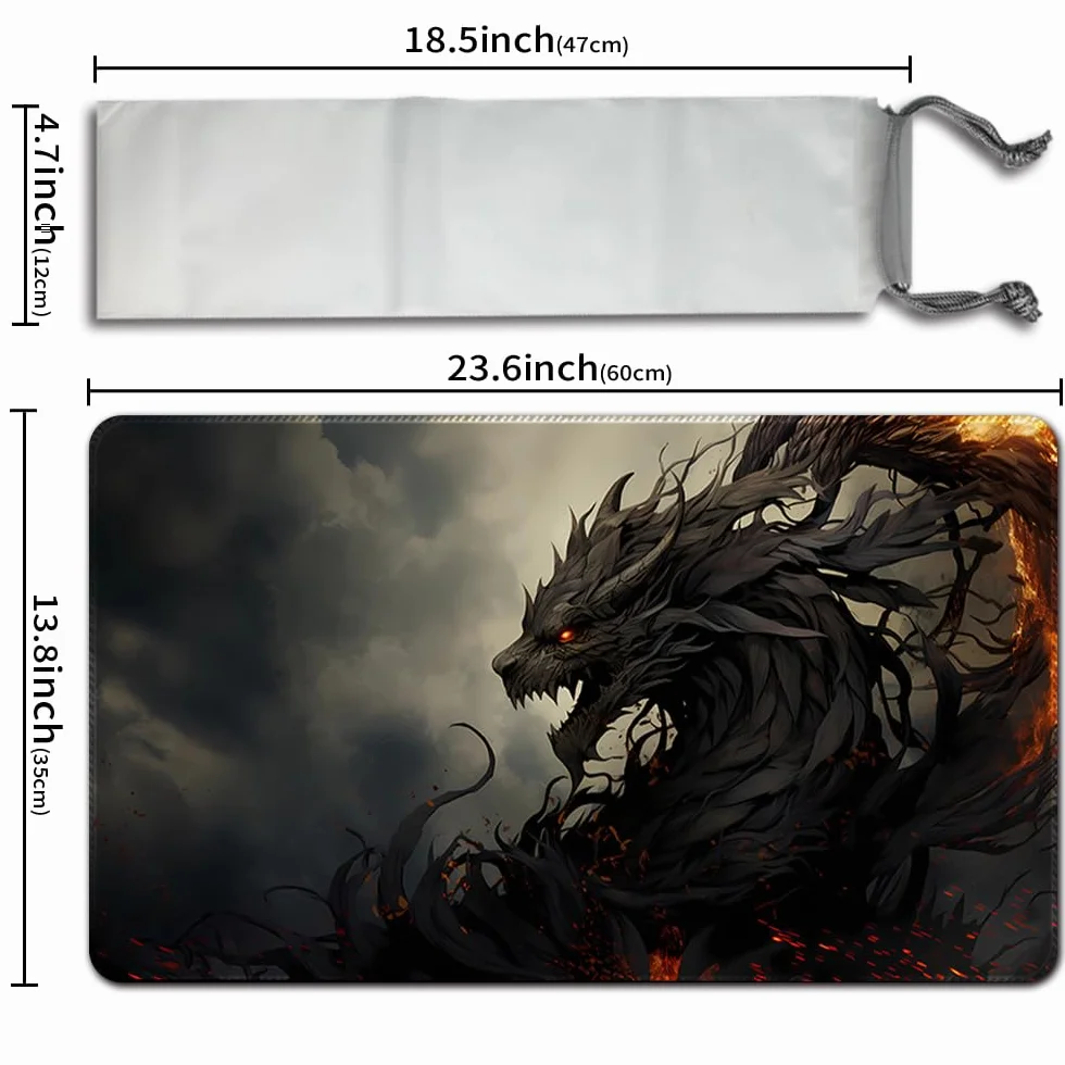 Gra planszowa MTG Playmat Free Wodoodporna torba, szyte krawędzie, entuzjaści kart TCG Playmat Podkładka pod mysz MTG Maty do gier ze strefami (oryginalna mata do zabawy) (bez strefy, czarny Phyrexian