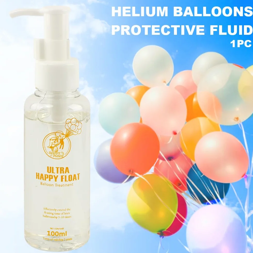 Hi Float zestaw do pielęgnacji balonów lateksowych ultra helowych, 50/100 ml, przyjazny dla środowiska płyn ochronny z lateksową pompką do balonów, hi flo