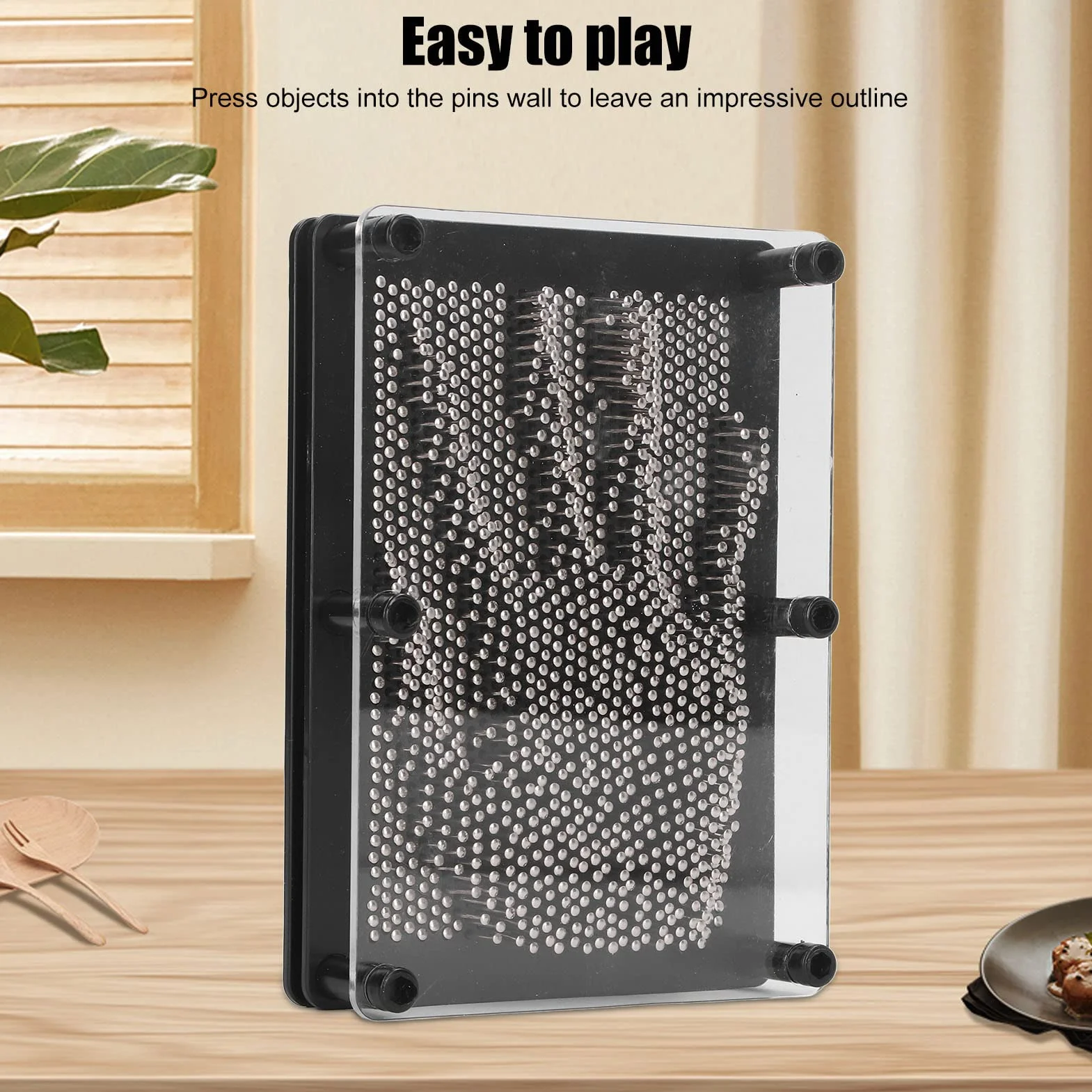 Pin Art Board Toy, Dekompresja 3D Metal Pin Art Board Toy Decoration Home Decoration Odpowiedni dla Dzieci Dorosłych