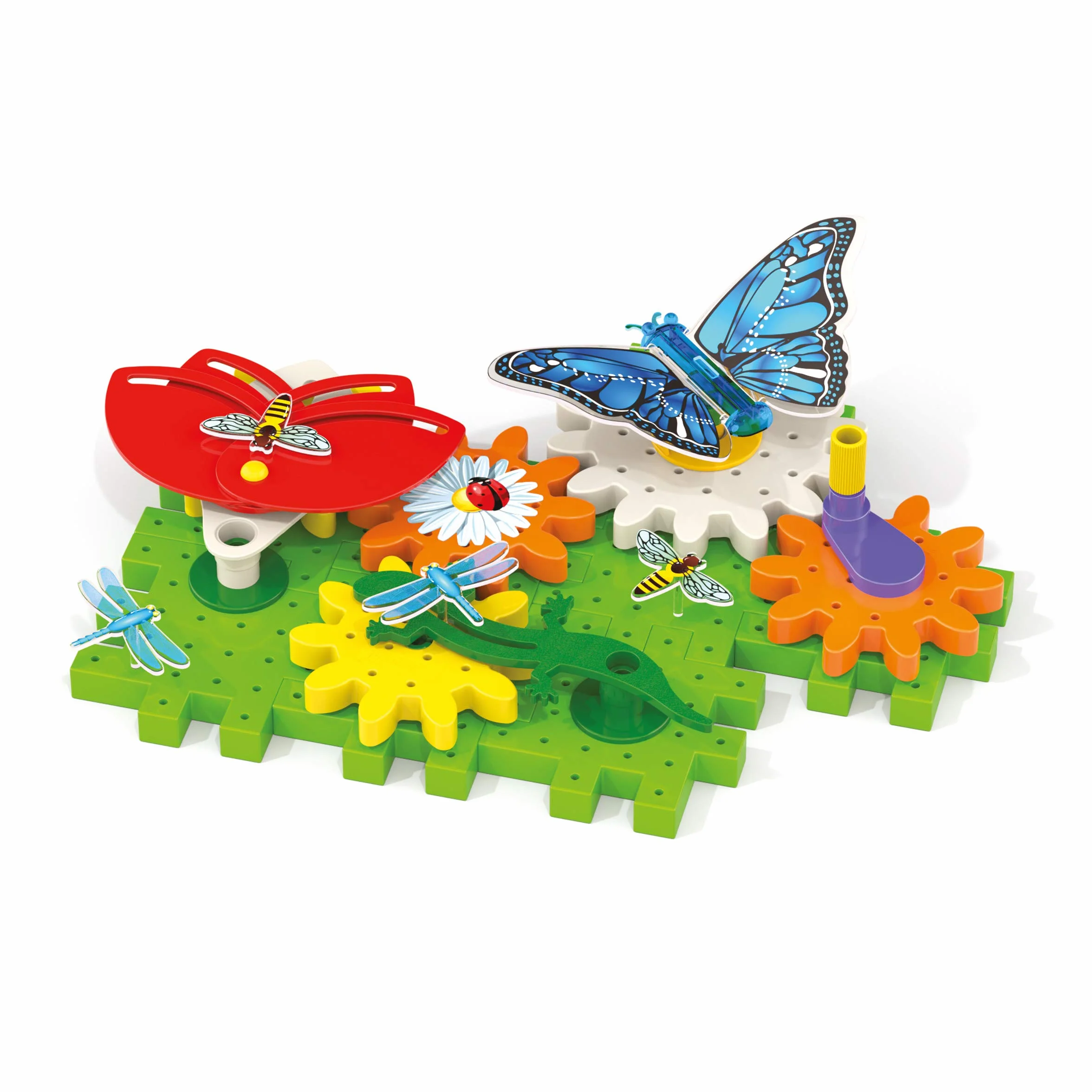 Quercetti 2367 Quercetti-2367 Garden Fun Georello Bugs & Gears-Zabawki budowlane i konstrukcyjne, zestaw kół zębatych