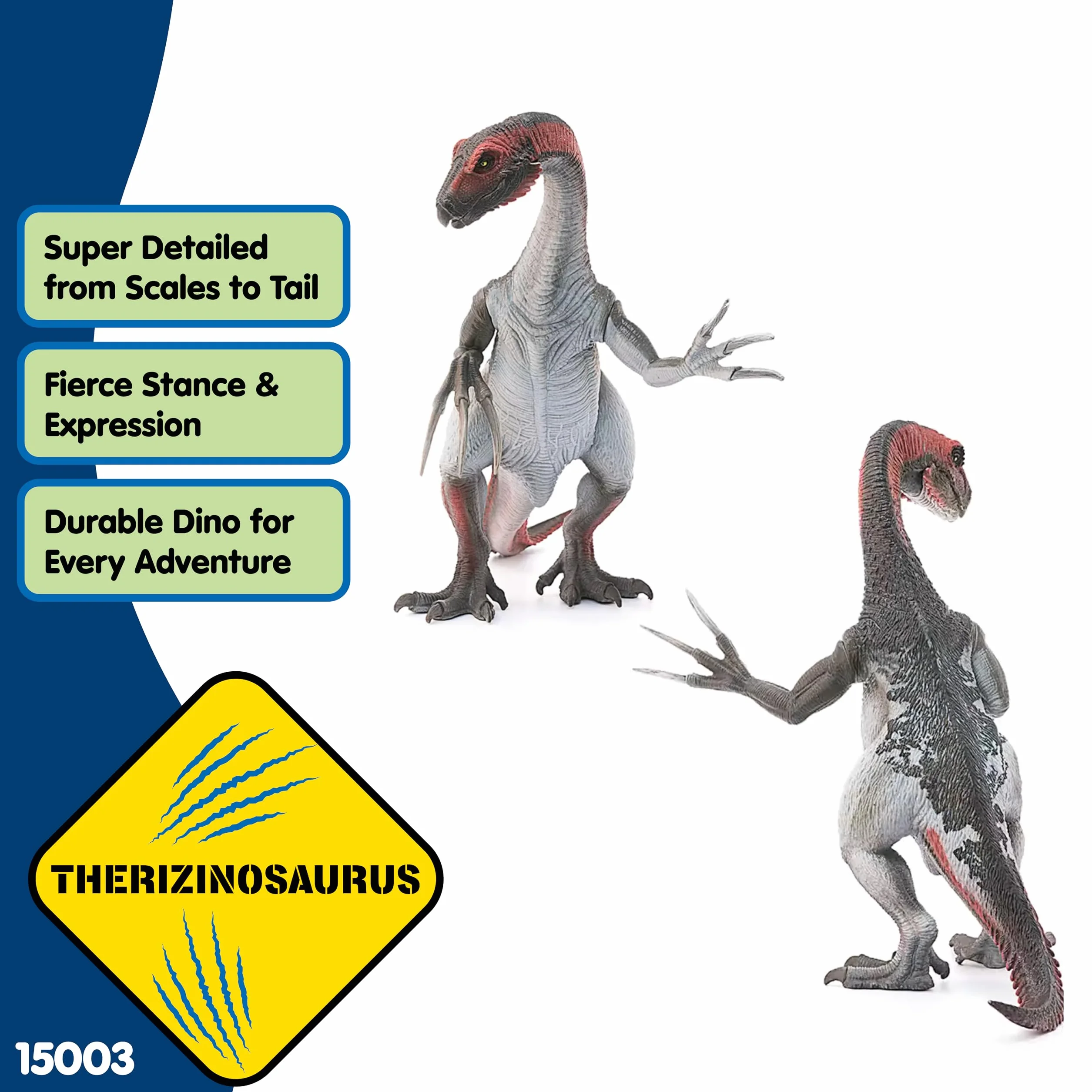 schleich DINOSAURS | Therizinozaur 15003 | Szczegółowa figurka dinozaura z ruchomą szczęką i łapami | Prezent dla dzieci | Od 3 lat | 20 × 14 × 20 cm