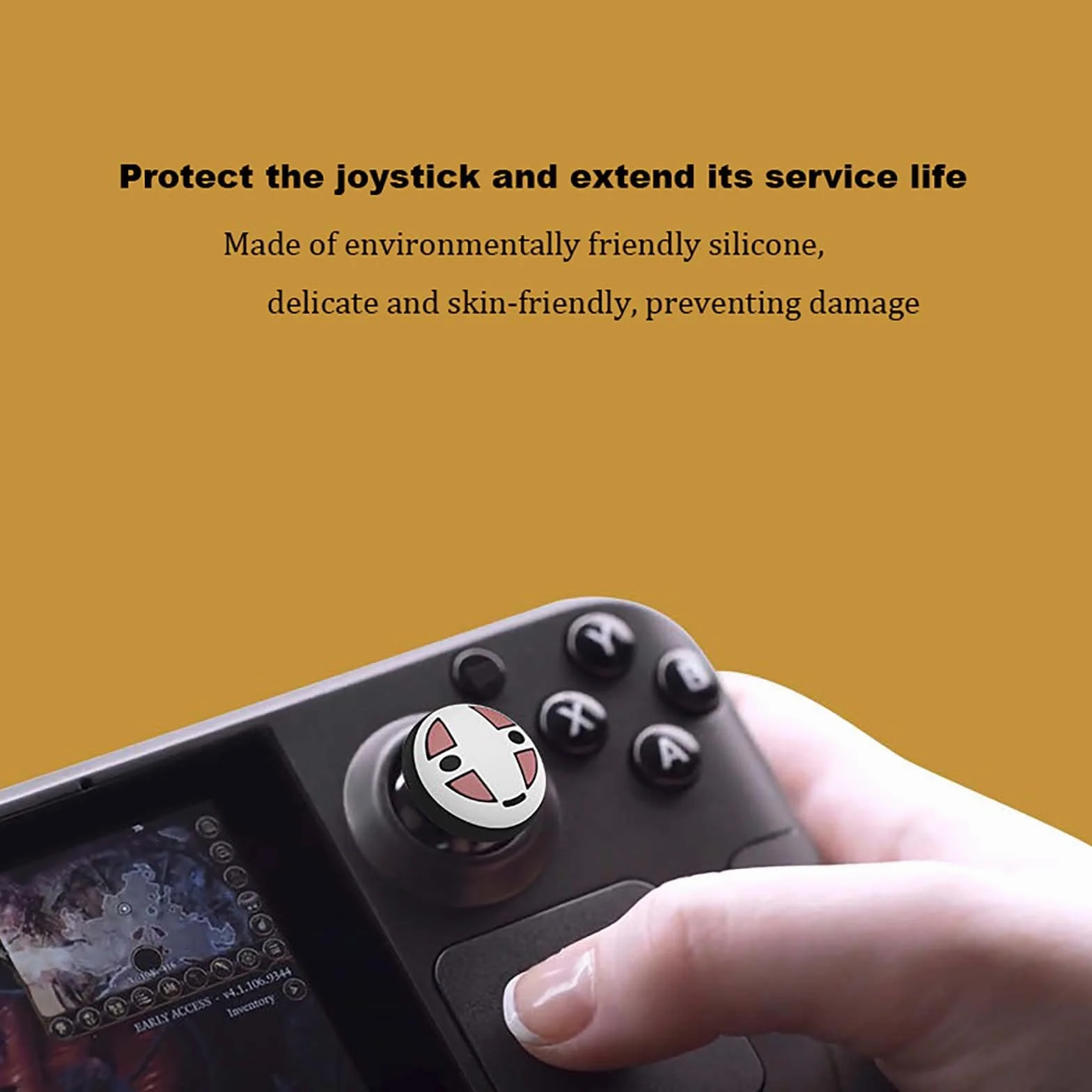 SEIAIYG Nakładki joystick do Steam Deck OLED/ASUS ROG Ally, silikonowe joystick Protector odporne na pot, antypoślizgowe, do Steam Deck OLED/ASUS ROG Ally Thumbstick Caps, akcesoria, białe (4 sztuki)