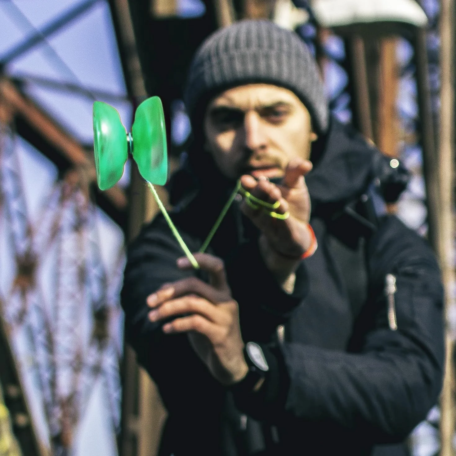 YoyoFactory Replay Pro Yo-Yo z łożyskiem kulkowym i sznurkiem - zielony (nowoczesny joyo, sznur i końcówki w zestawie) - Model mistrza świata