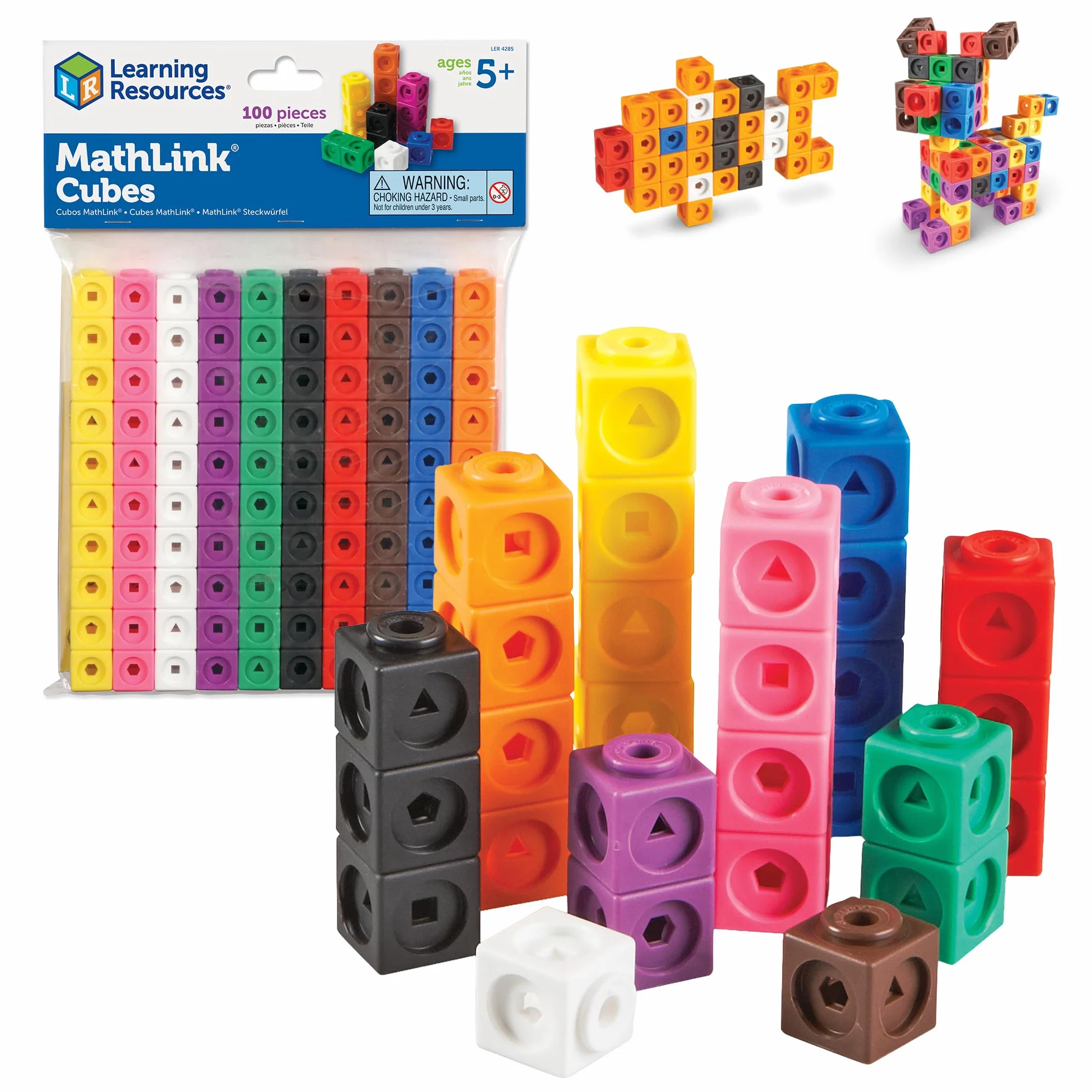 Learning Resources MathLink Kostki 100 Kawałek Zestaw
