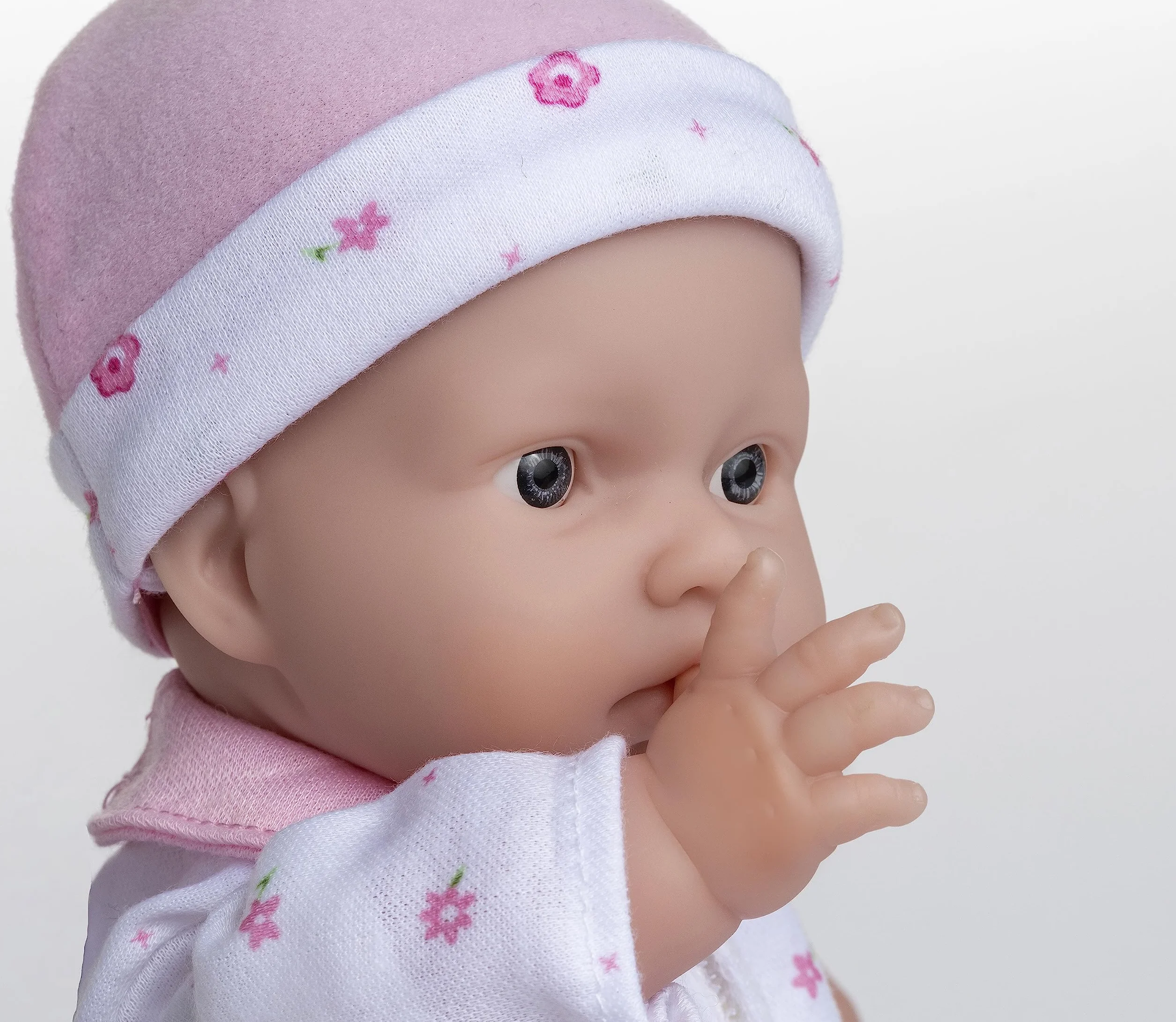JC Toys La Baby kaukaska lalka niemowlęca, zestaw 28 cm, miękka lalka niemowlęca, nadająca się do prania, zdejmowany, różowy strój z czapką i kocem, dla dzieci w wieku od 12 miesięcy