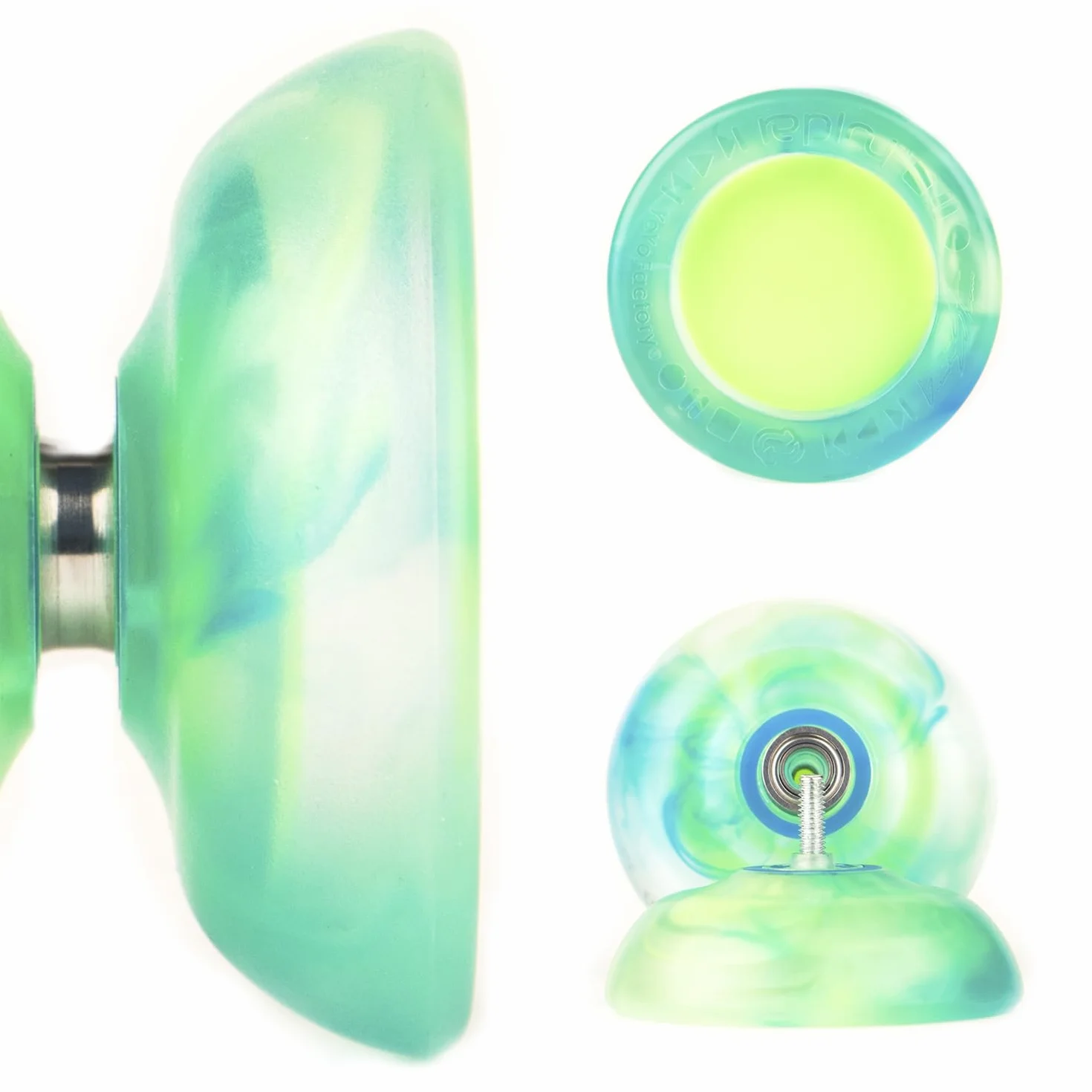 YoyoFactory Replay Pro Yo-Yo z łożyskiem kulkowym i sznurkiem - zielony (nowoczesny joyo, sznur i końcówki w zestawie) - Model mistrza świata