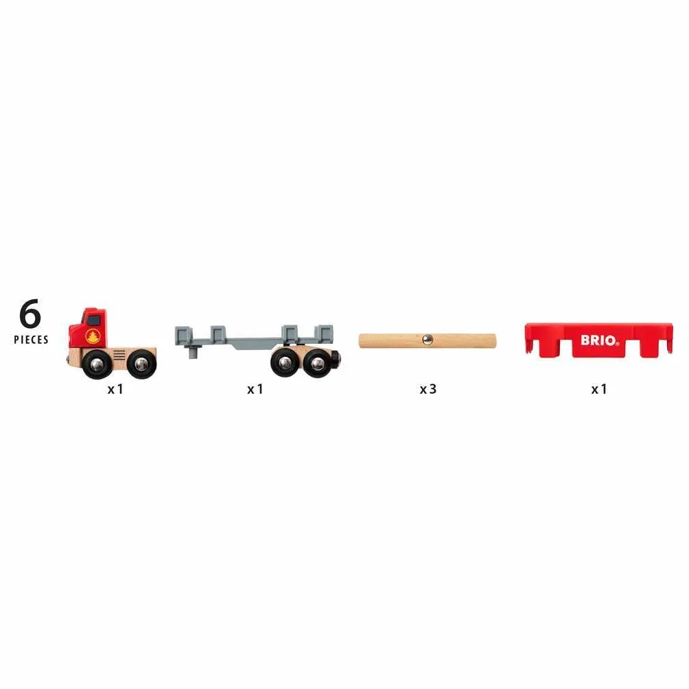 Holztransporter mit Magnetladung
