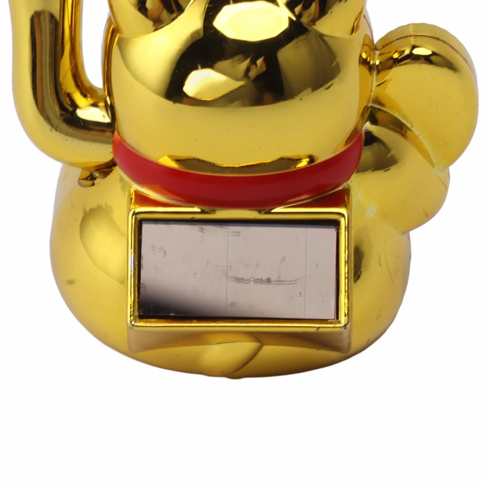 Solar Powered Lucky Cat 2 Inch Mini Cute Solar Waving Cat Lucky Wealth Welcoming Cat for Home Car Decoration Solar Powered Lucky Cat (Złoto)