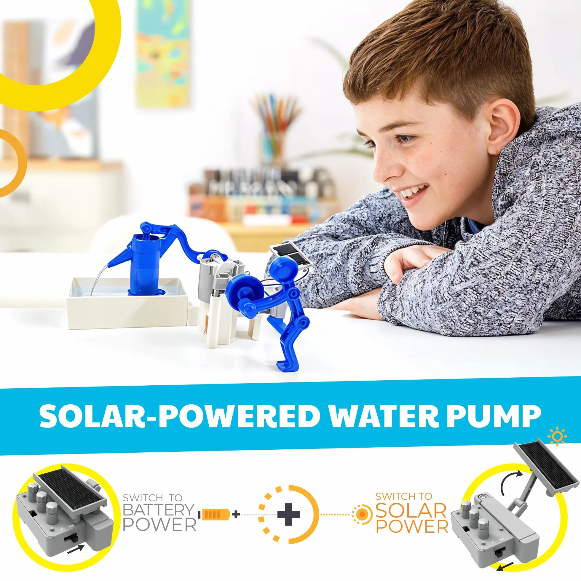 4M 403425 Green Hybrid Solar Power Water Pump Science Kit