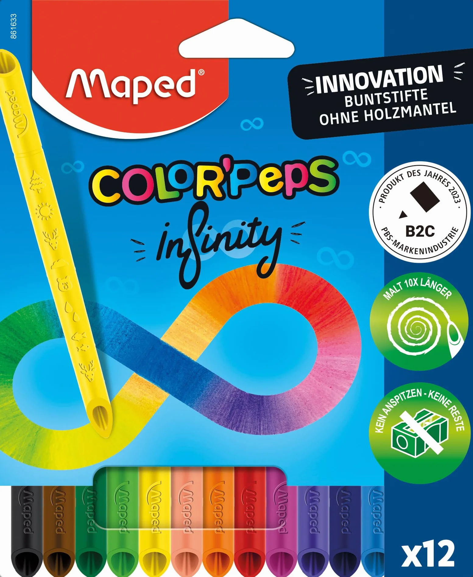 Maped COLOR'PEPS INFINITY Kredki Bez Drewna Bez Ostrzenia 100%