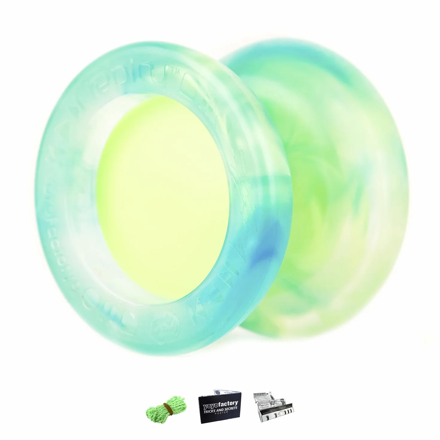 YoyoFactory Replay Pro Yo-Yo z łożyskiem kulkowym i sznurkiem - zielony (nowoczesny joyo, sznur i końcówki w zestawie) - Model mistrza świata