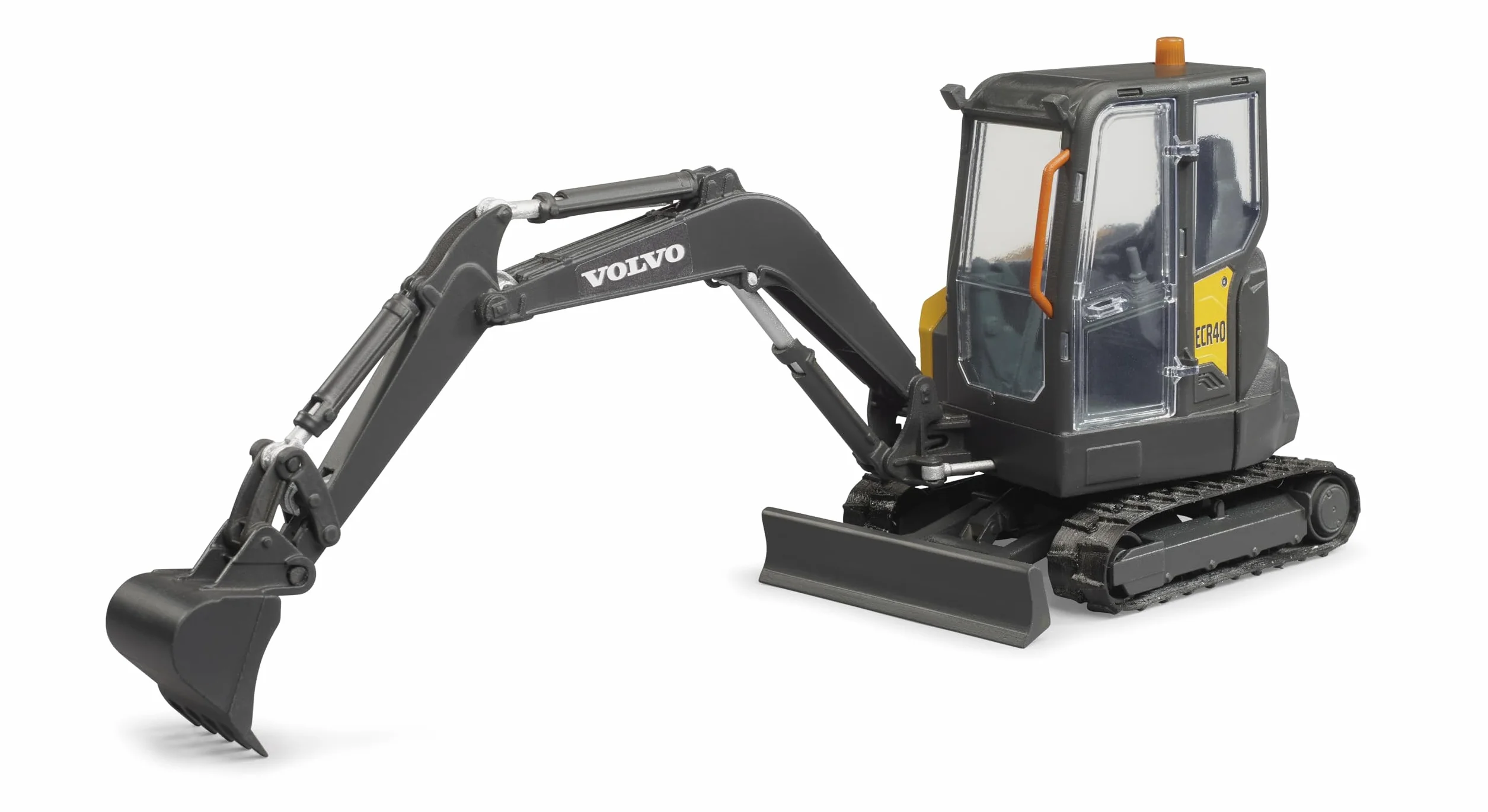 bruder 02465 - Kompaktowa koparka Volvo ECR40-1:16 pojazd budowlany, plac budowy, koparka z łopatą, robotnik, maszyna budowlana, zabawka