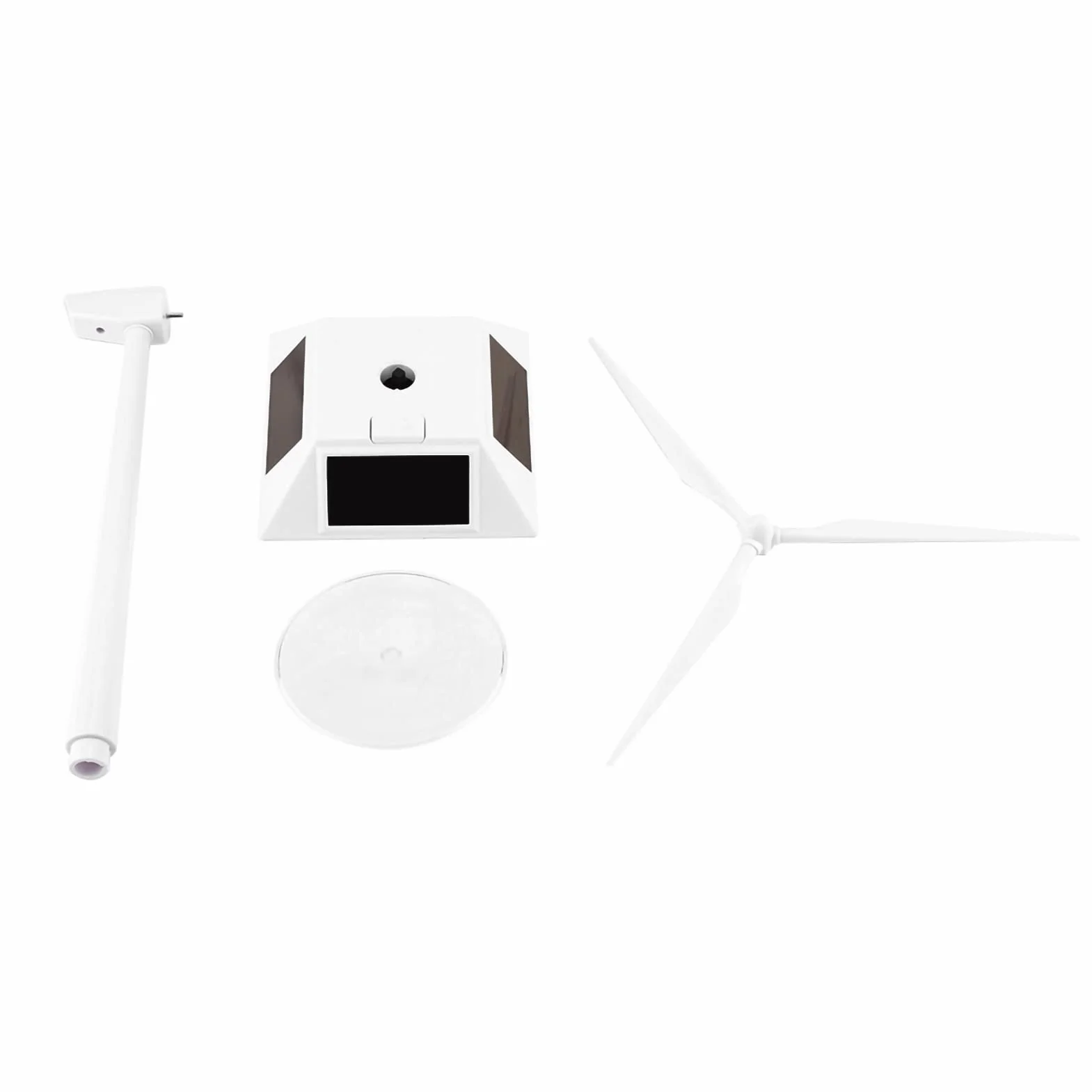 ABS zasilany energią słoneczną wiatrak Model zabawka pulpit biurowy wiatrak Craft Kids Children Science Education Learning Toy White