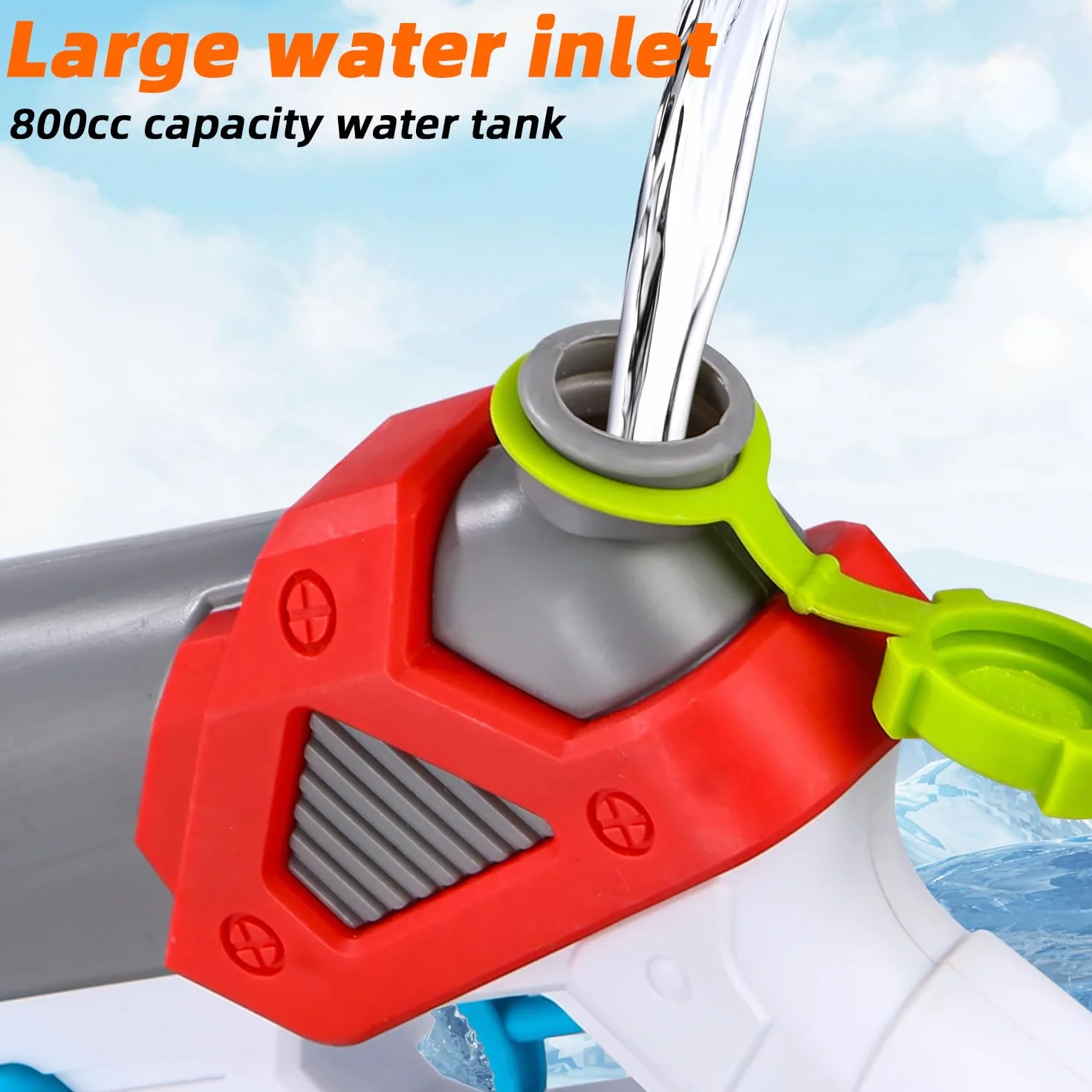 Cotepi Pistolet na wodę dla dzieci, zestaw 3 pistoletów na wodę, pistolet natryskowy, zasięg 10-11 m, pojemność 800 ml, zabawka, plaża na świeżym powietrzu, dla dzieci i dorosłych, na plażę