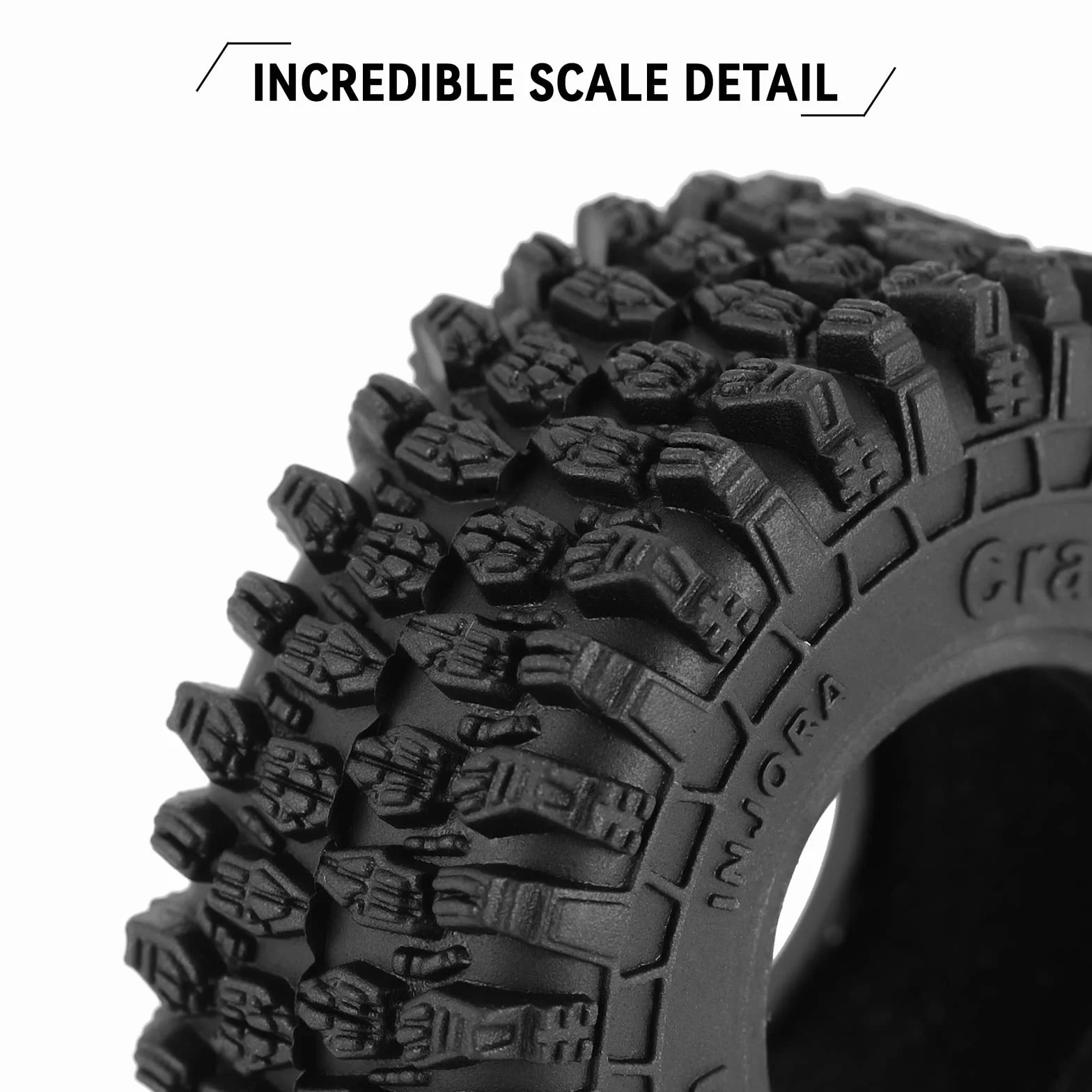 INJORA 1.0 opony-S5 super miękkie lepkie opony gąsienicowe 57 * 22 mm do TRX4M Axial AX24 SCX24 FCX24 Enduro24 Upgrade, T1016
