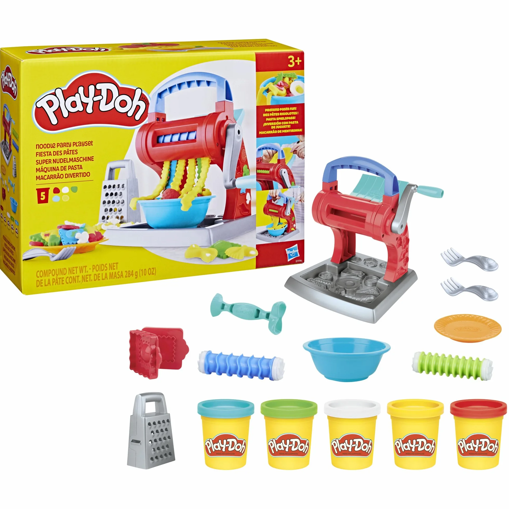 Play-Doh Makaronowe Szaleństwo to zabawka dla dzieci w wieku od 3 lat, z nietoksyczną ciastoliną Play-Doh w 5 kolorach