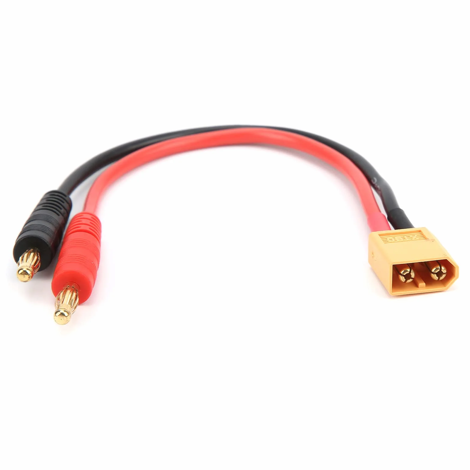 Kabel do ładowarki RC Lipo XT60 4mm Wtyk Bananowy 14AWG Silikonowy