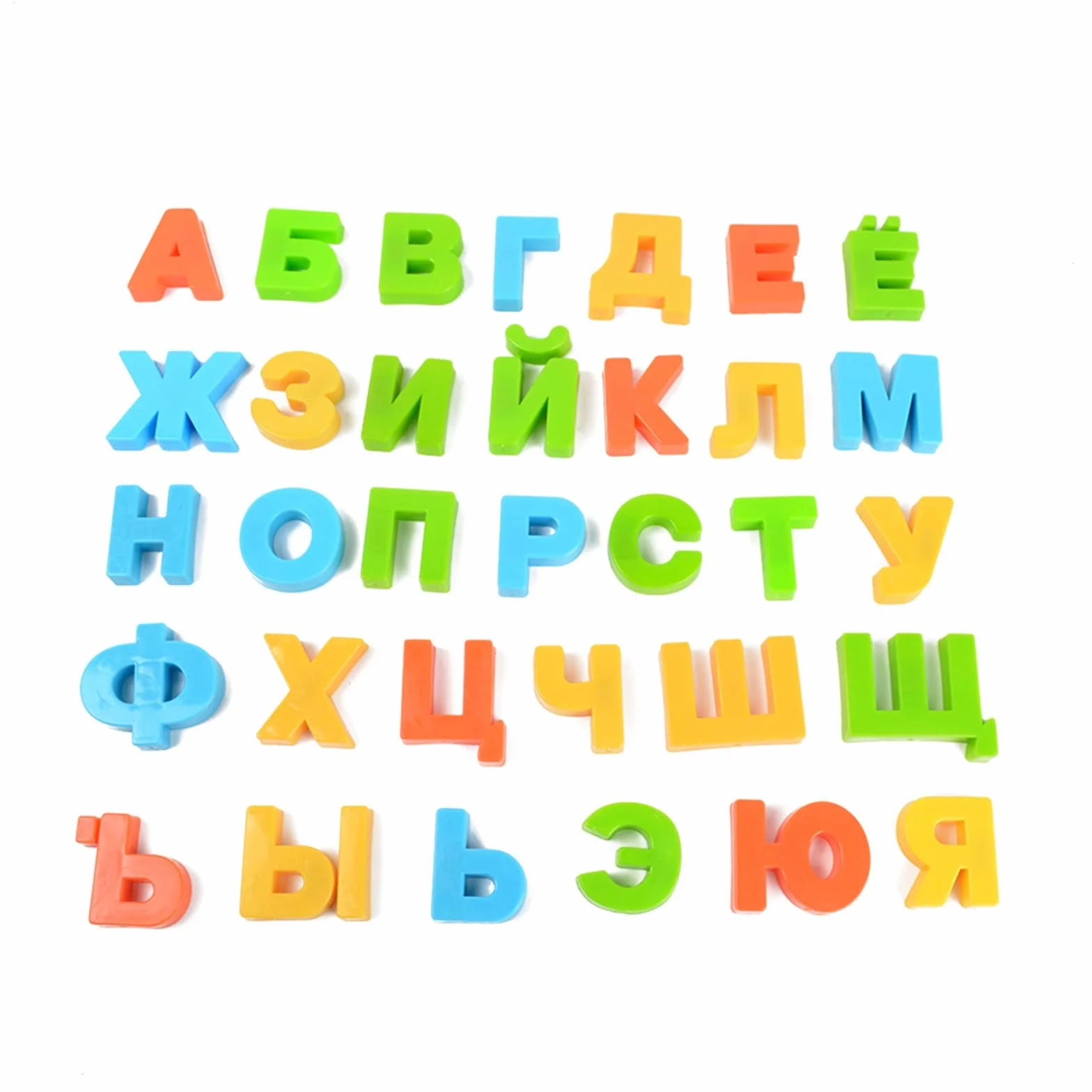 BOHS Rosyjskie magnetyczne litery alfabetu – 33 sztuki, zabawka edukacyjna dla dzieci, magnesy na lodówkę i tablicę