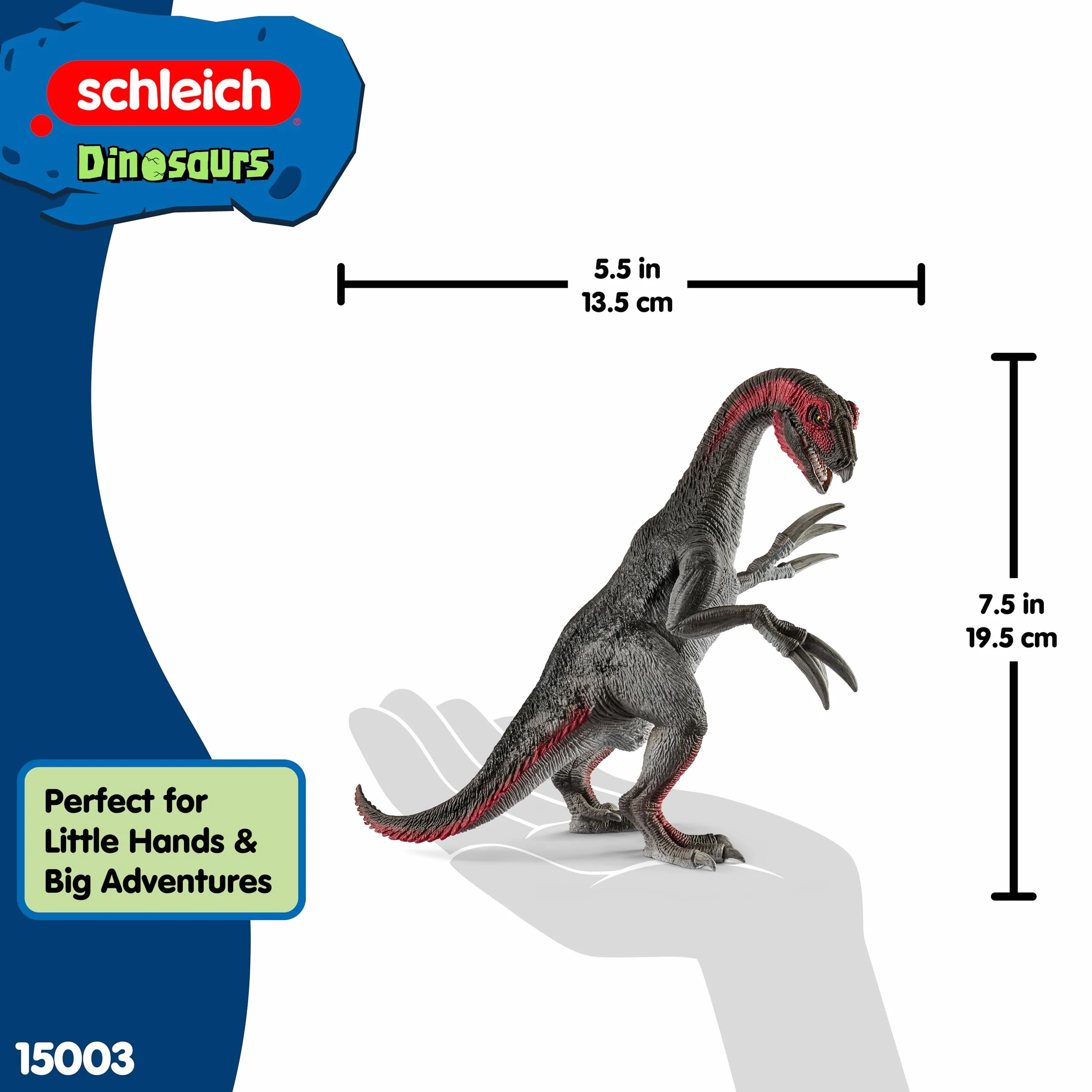schleich DINOSAURS | Therizinozaur 15003 | Szczegółowa figurka dinozaura z ruchomą szczęką i łapami | Prezent dla dzieci | Od 3 lat | 20 × 14 × 20 cm